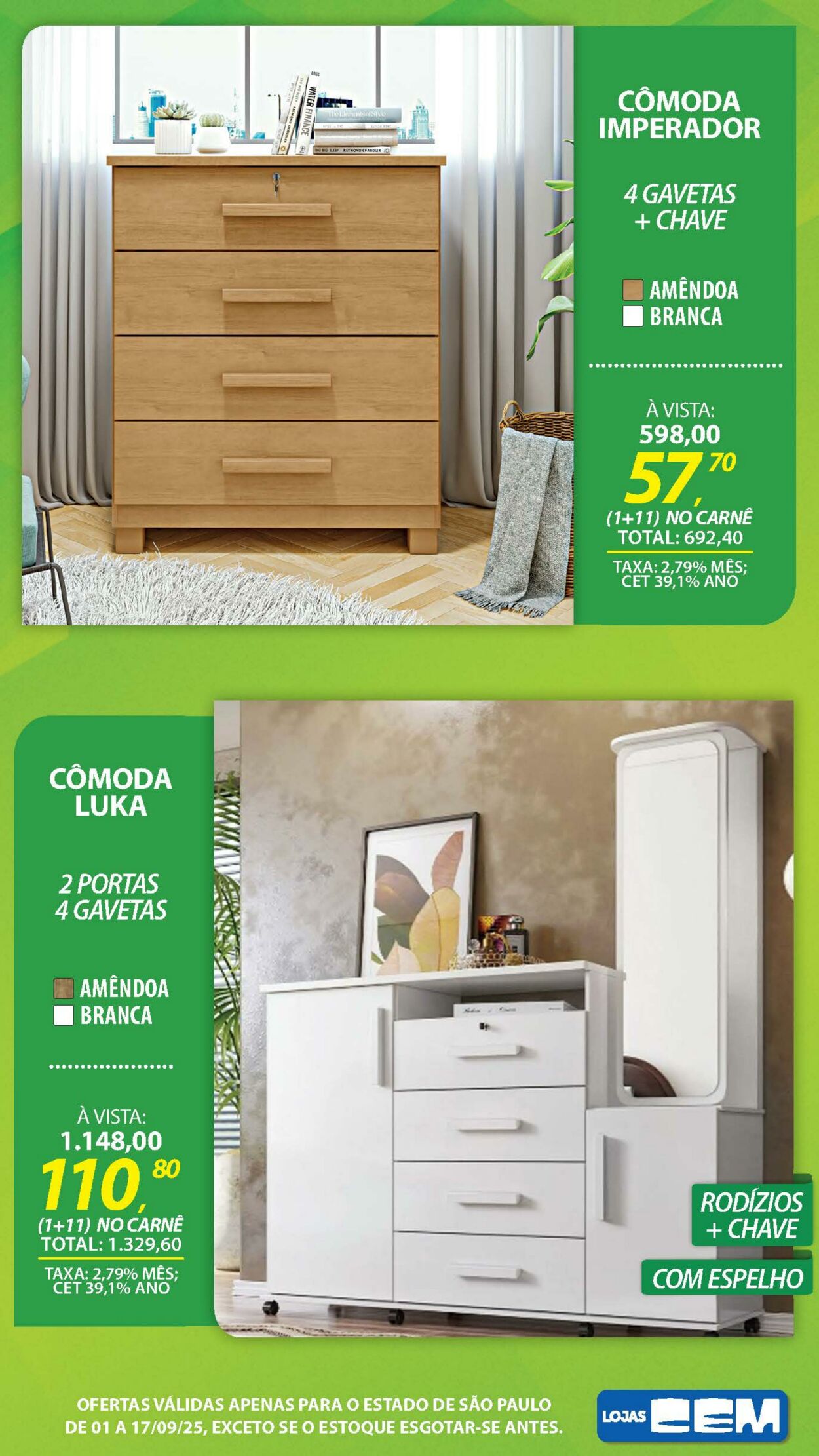 Folheto Lojas Cem 29.08.2025 - 19.09.2025