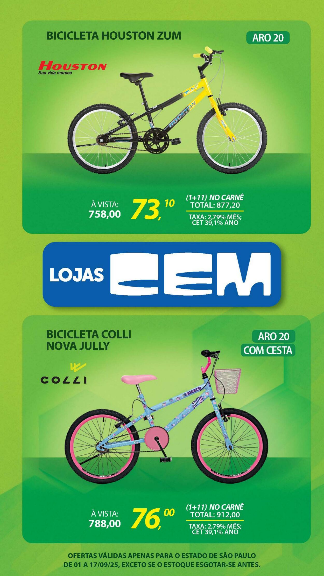 Folheto Lojas Cem 29.08.2025 - 19.09.2025