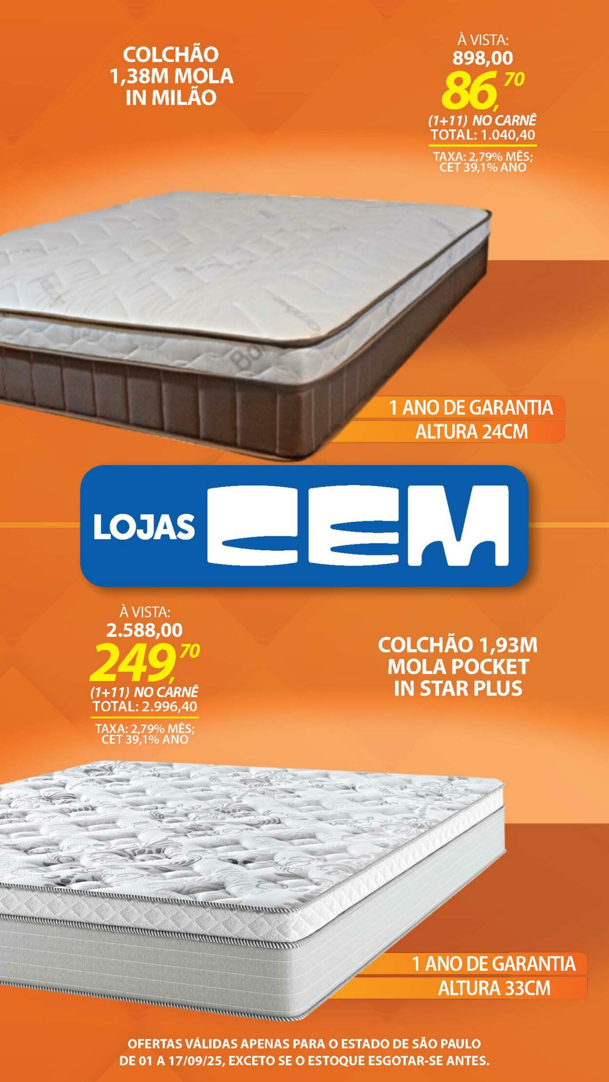 Folheto Lojas Cem 29.08.2025 - 19.09.2025