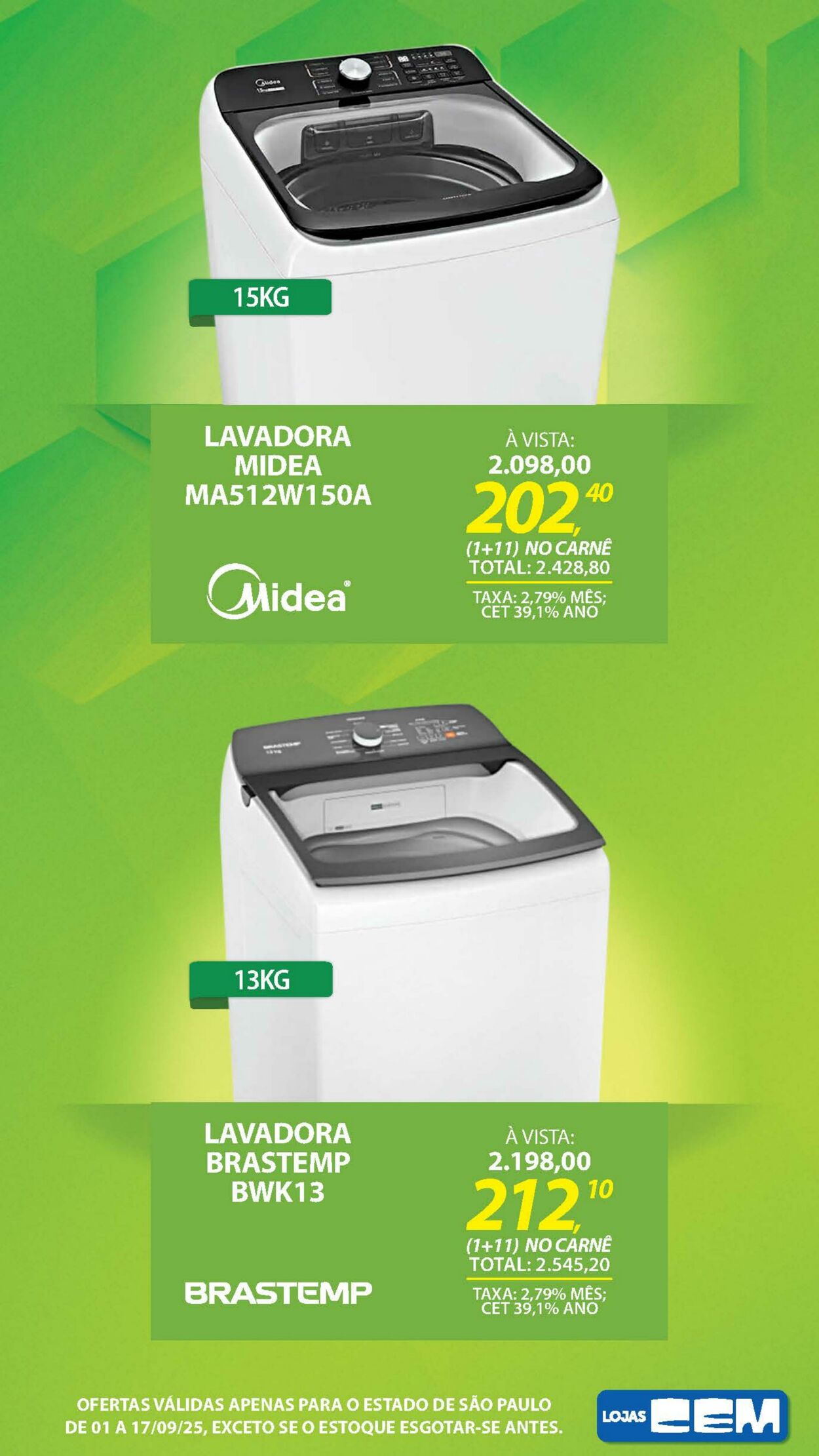 Folheto Lojas Cem 29.08.2025 - 19.09.2025
