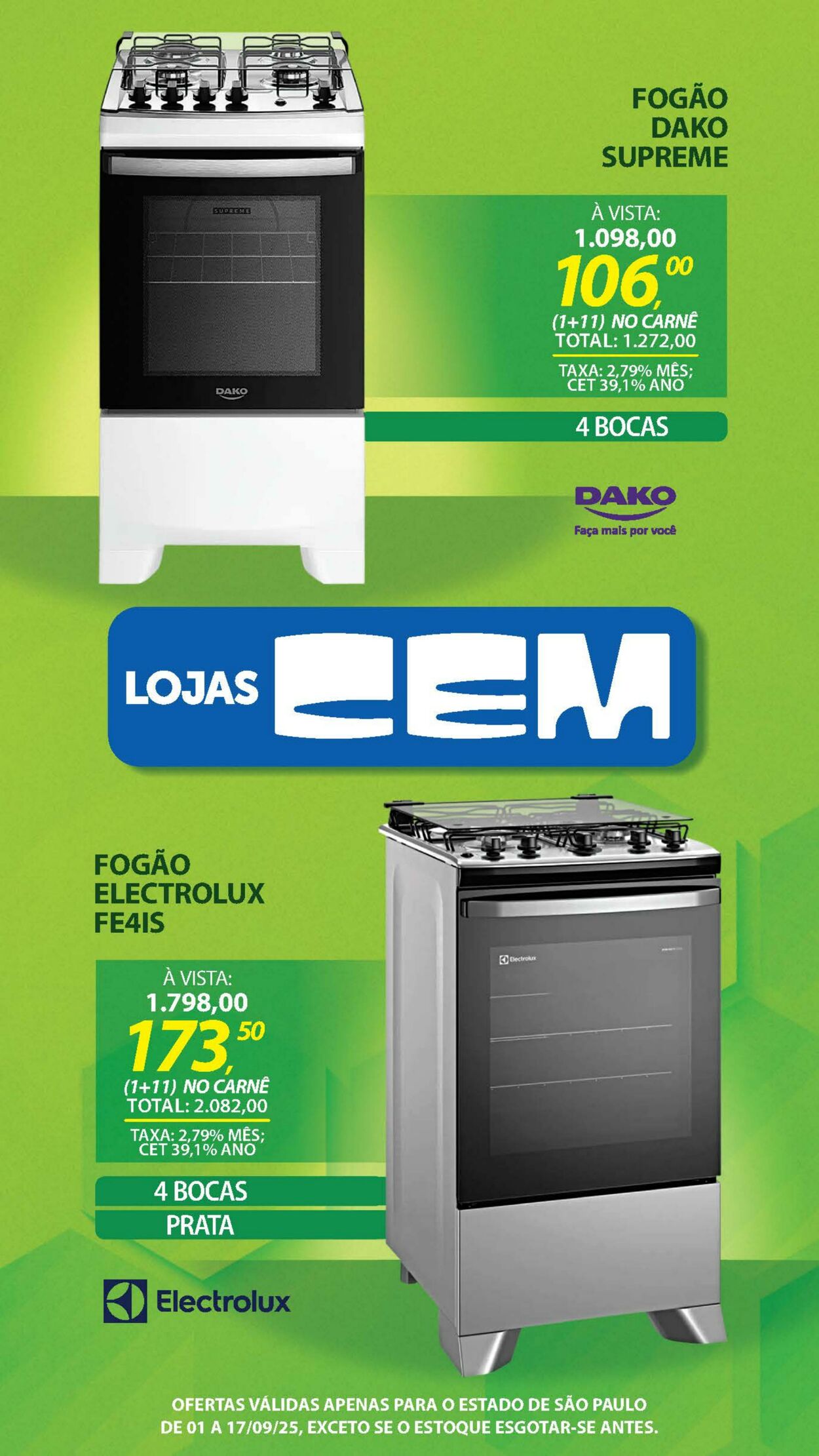 Folheto Lojas Cem 29.08.2025 - 19.09.2025