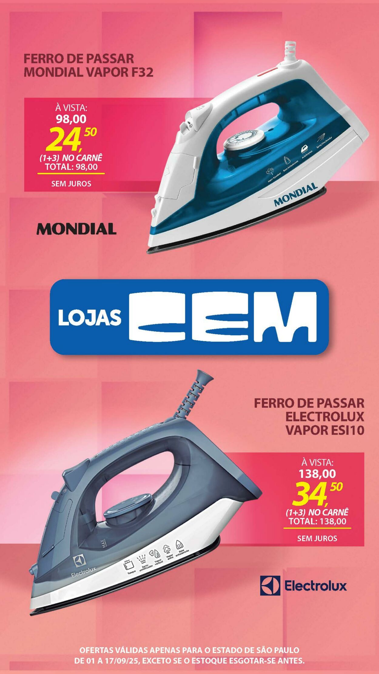 Folheto Lojas Cem 29.08.2025 - 19.09.2025