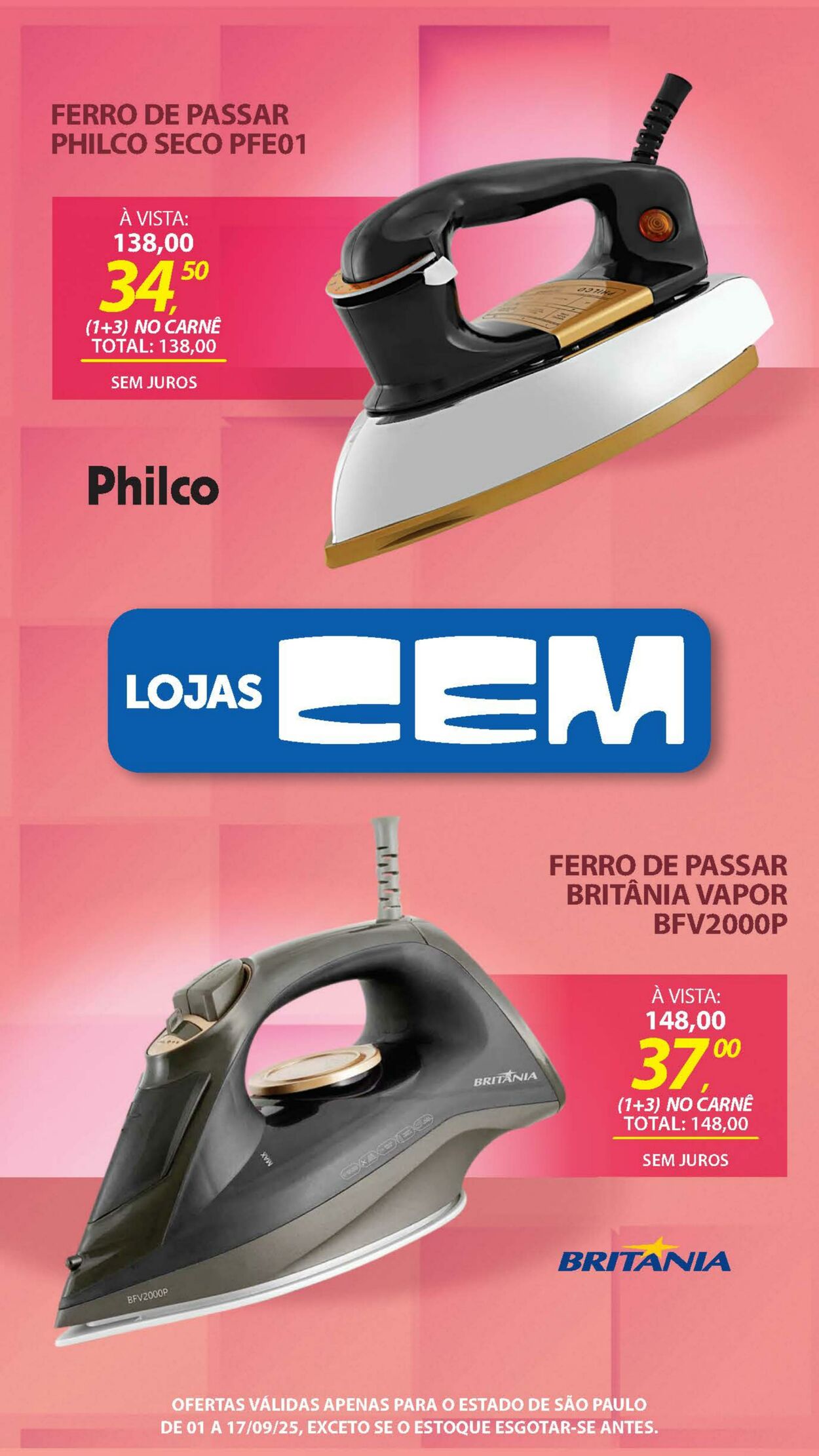 Folheto Lojas Cem 29.08.2025 - 19.09.2025