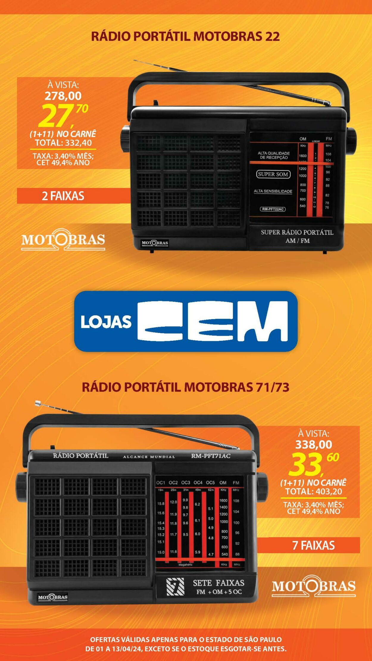 Folheto Lojas Cem 01.04.2024 - 02.04.2024