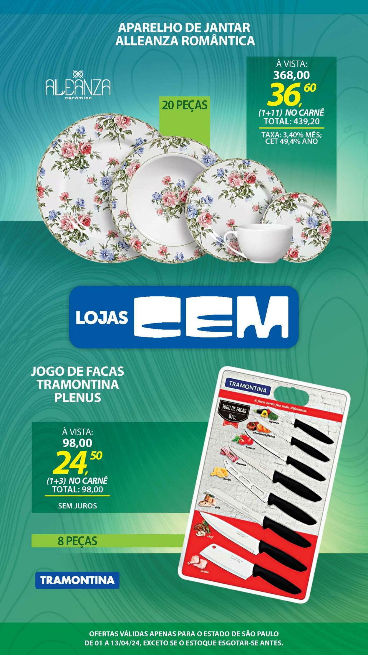 Folheto Lojas Cem 01.04.2024 - 02.04.2024