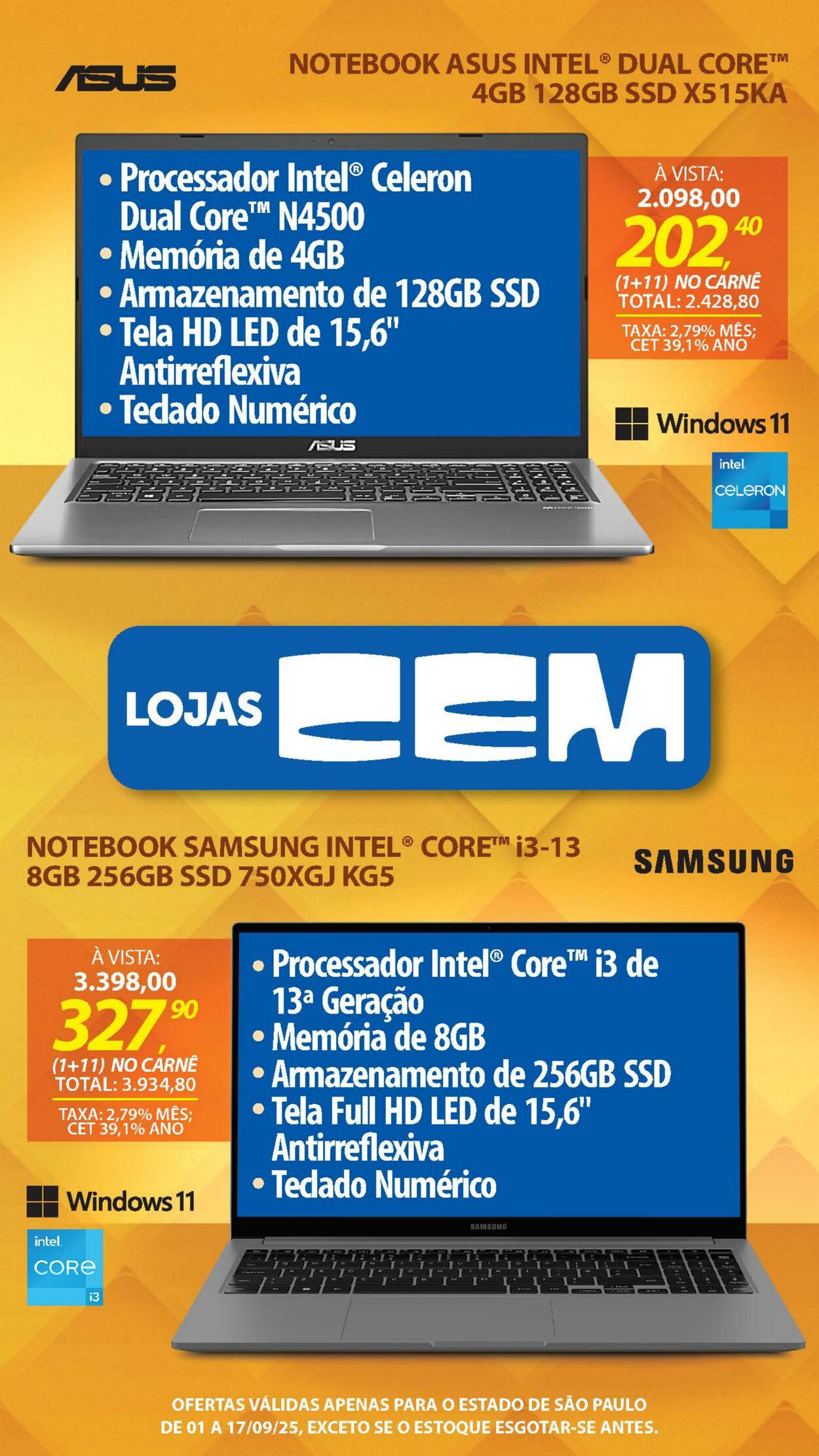 Folheto Lojas Cem 04.09.2025 - 19.09.2025