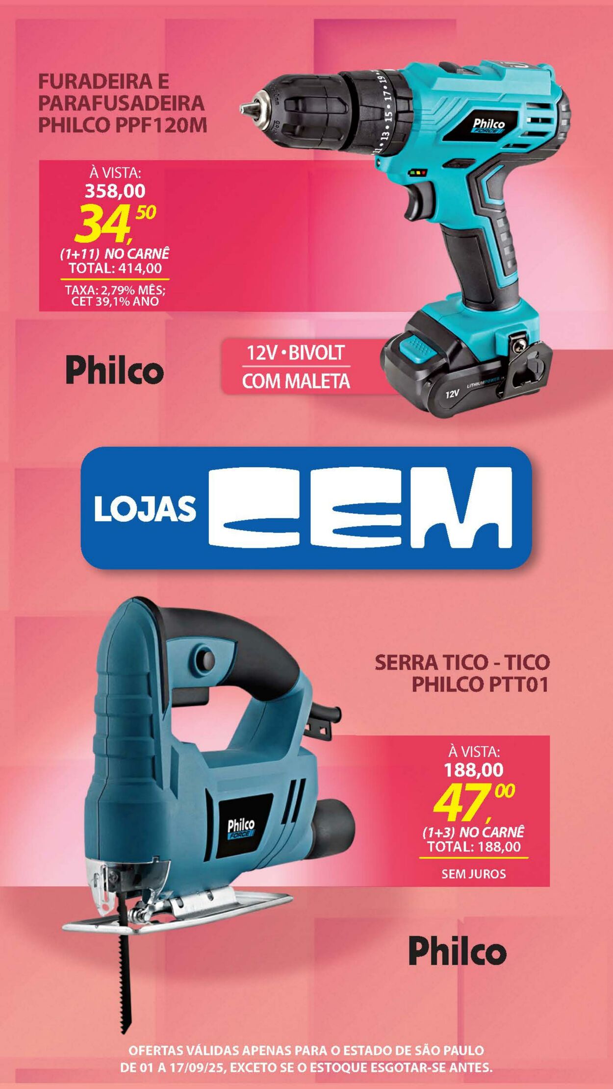 Folheto Lojas Cem 04.09.2025 - 19.09.2025