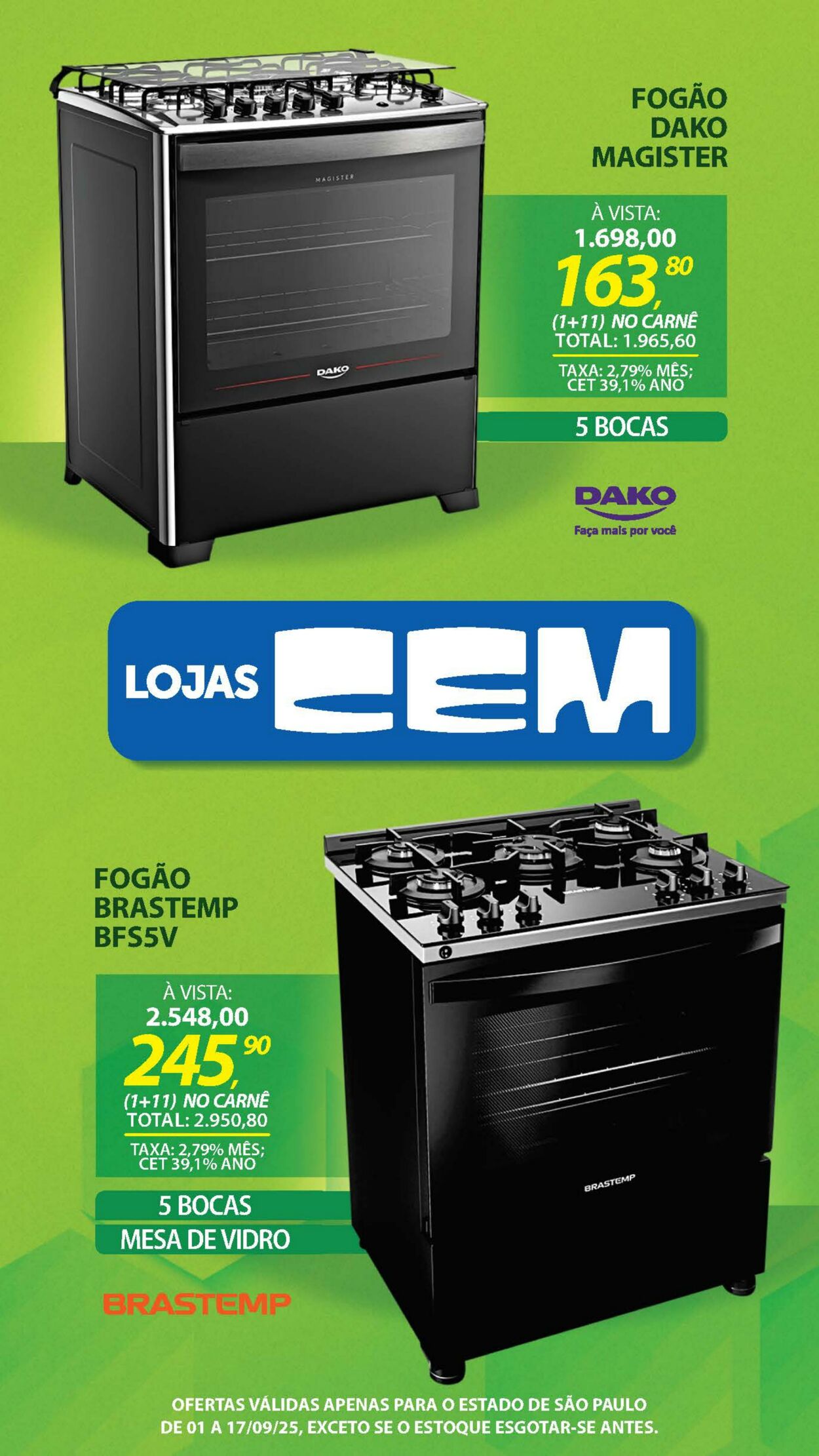 Folheto Lojas Cem 04.09.2025 - 19.09.2025