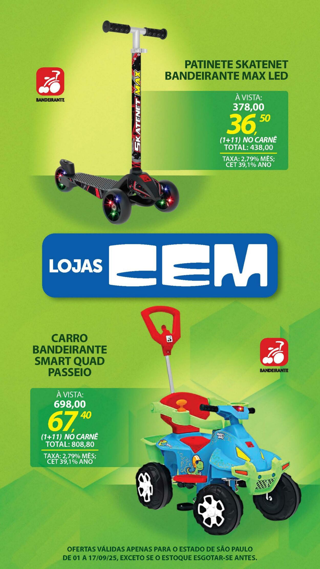 Folheto Lojas Cem 04.09.2025 - 19.09.2025