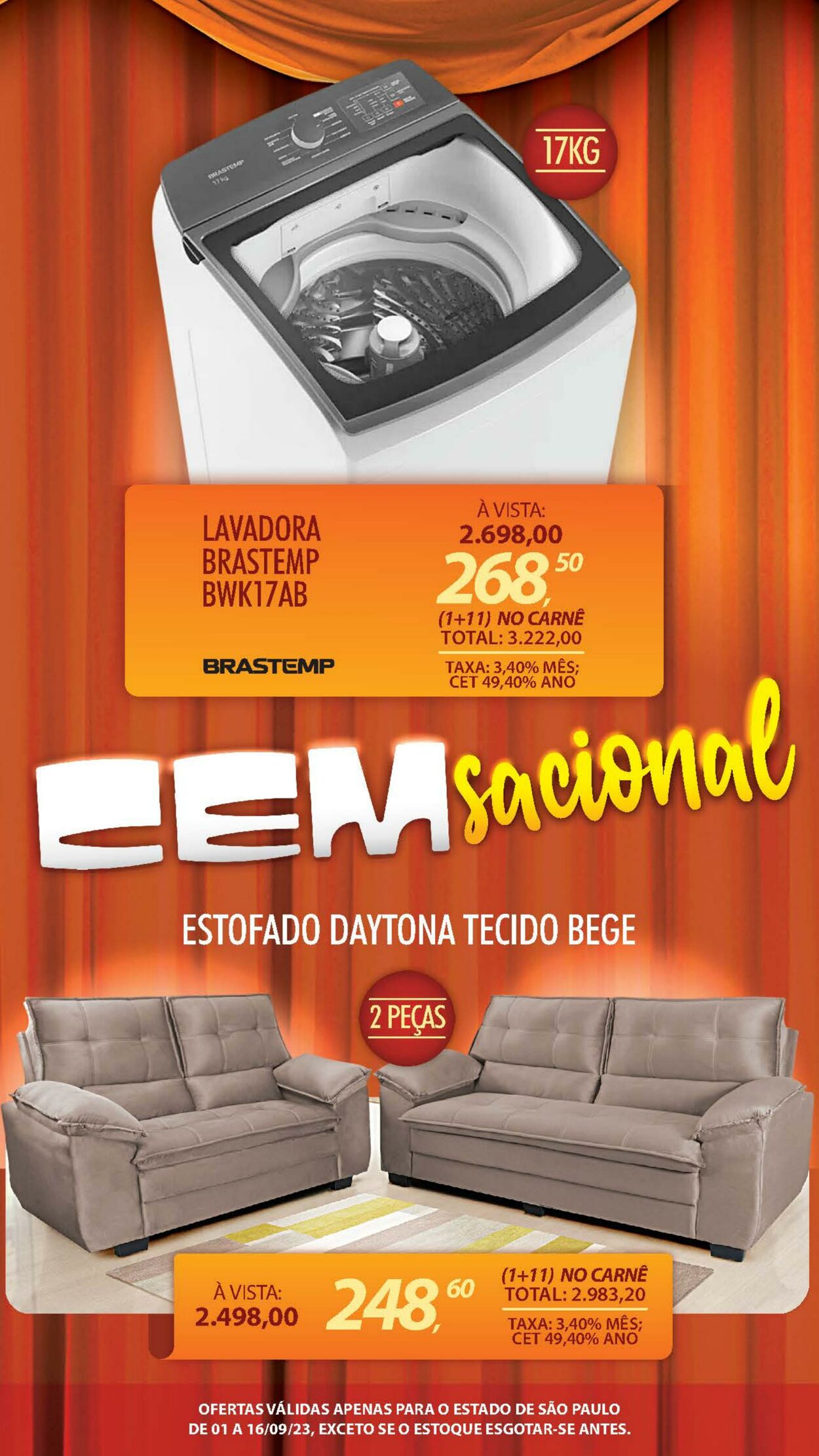 Folheto Lojas Cem 01.09.2023 - 16.09.2023