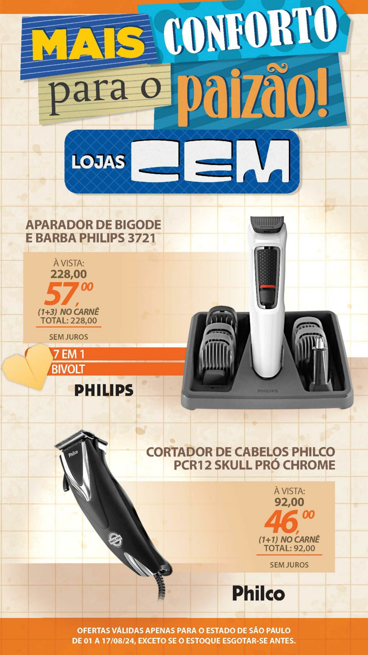 Folheto Lojas Cem 01.08.2024 - 25.08.2024