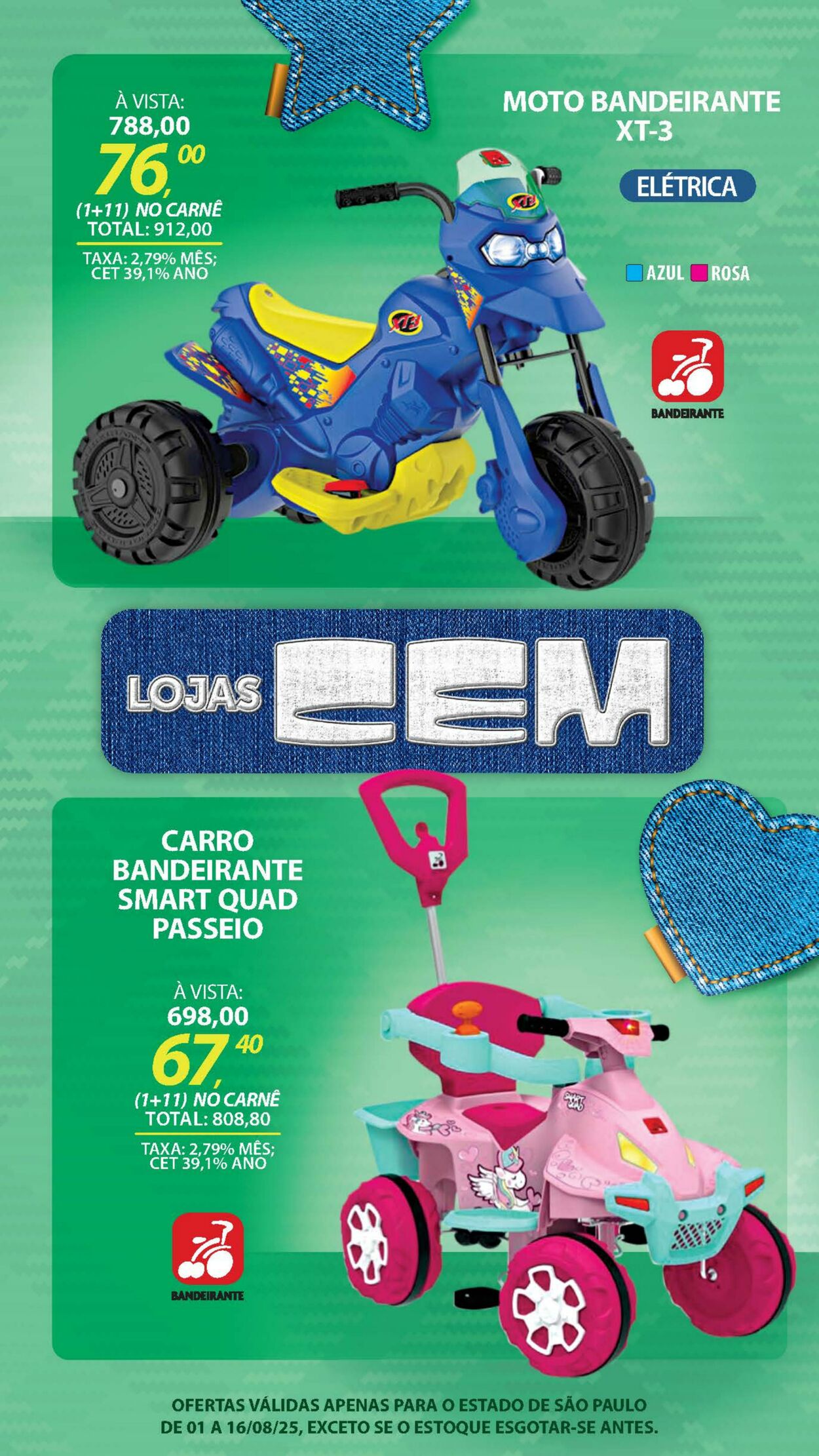 Folheto Lojas Cem 04.08.2025 - 21.08.2025