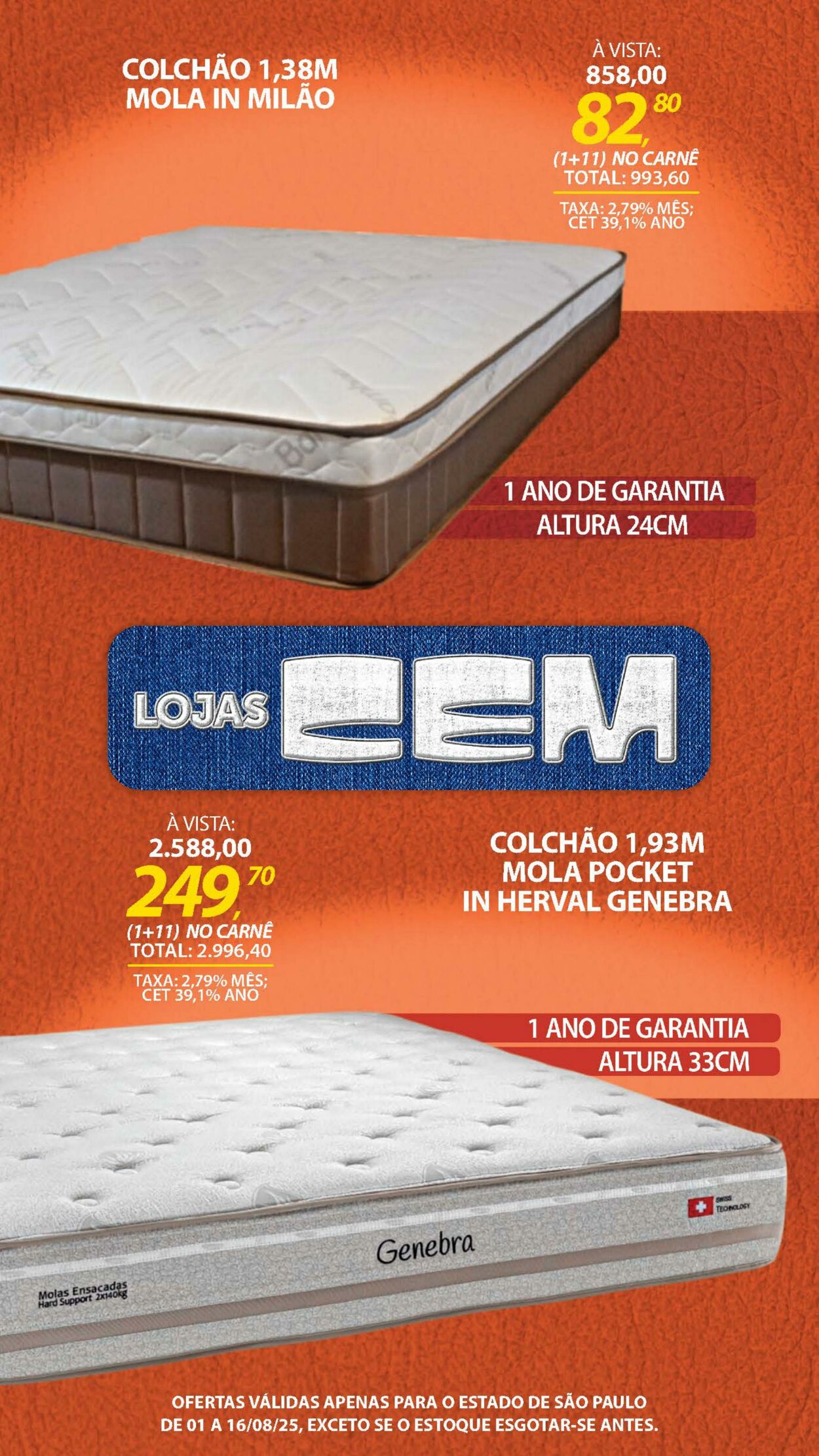 Folheto Lojas Cem 04.08.2025 - 21.08.2025