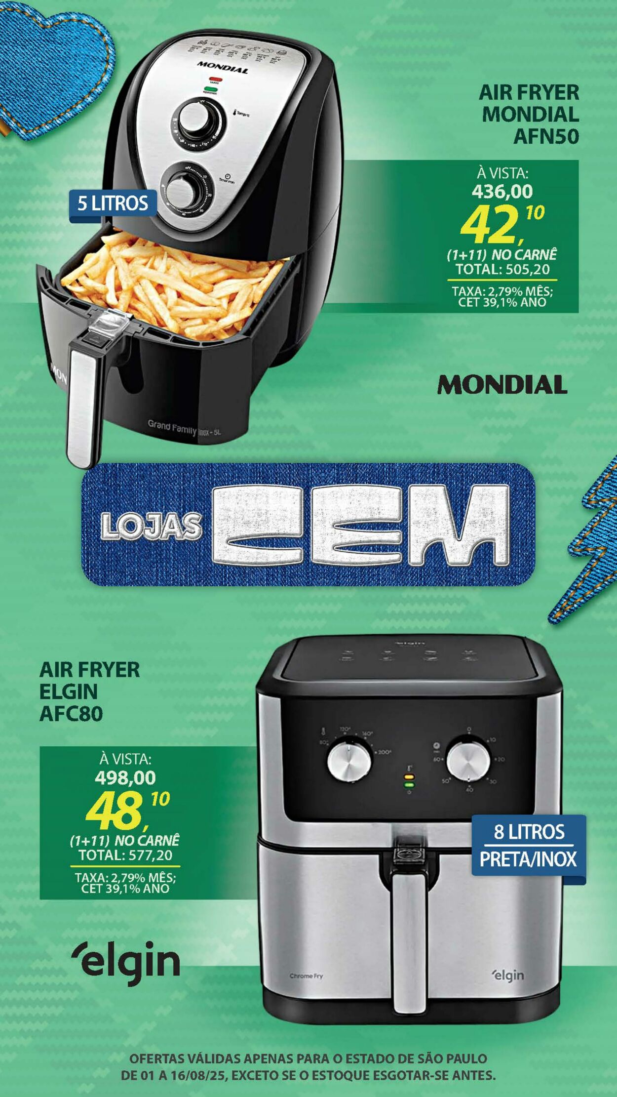 Folheto Lojas Cem 04.08.2025 - 21.08.2025