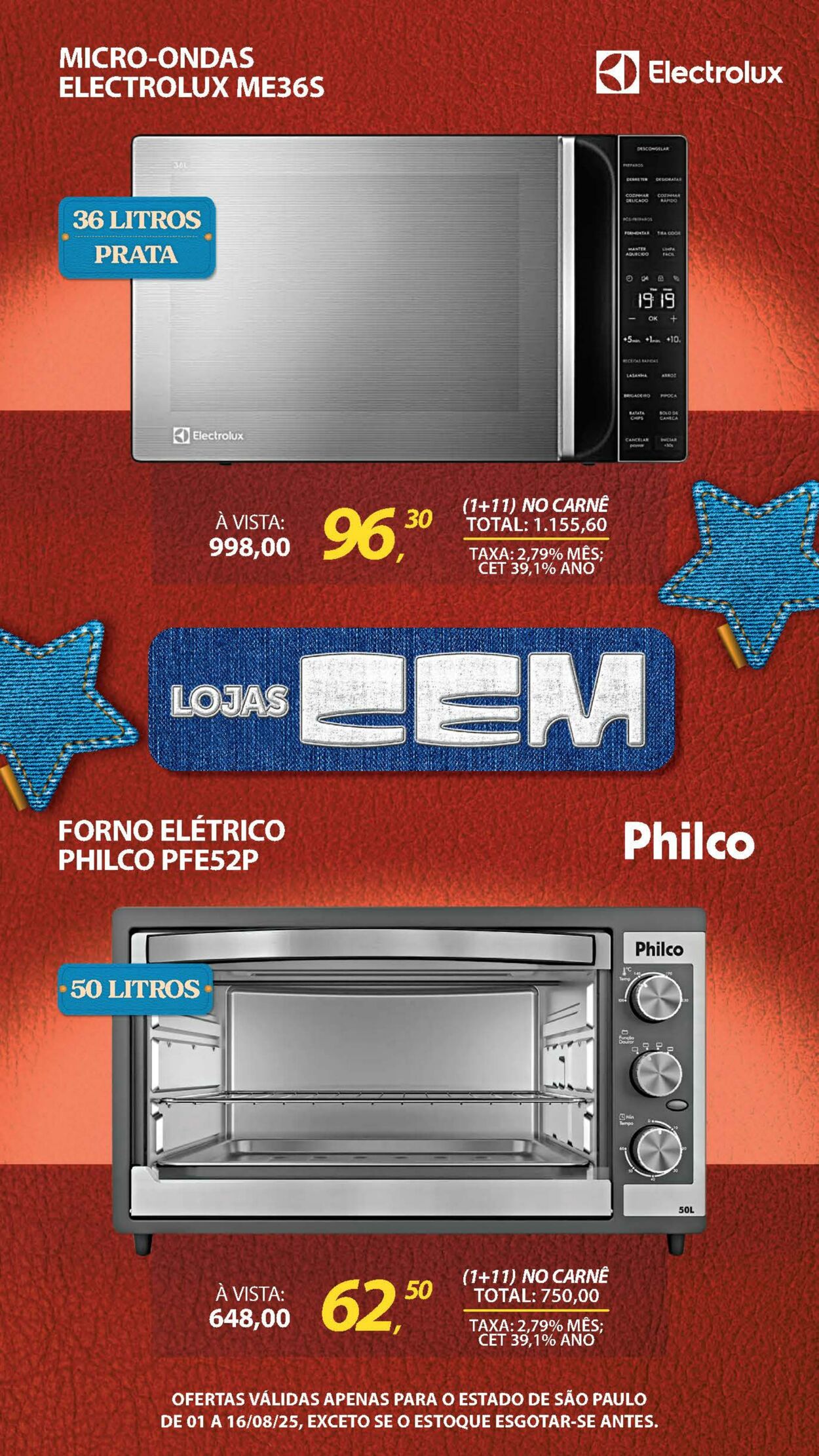 Folheto Lojas Cem 04.08.2025 - 21.08.2025