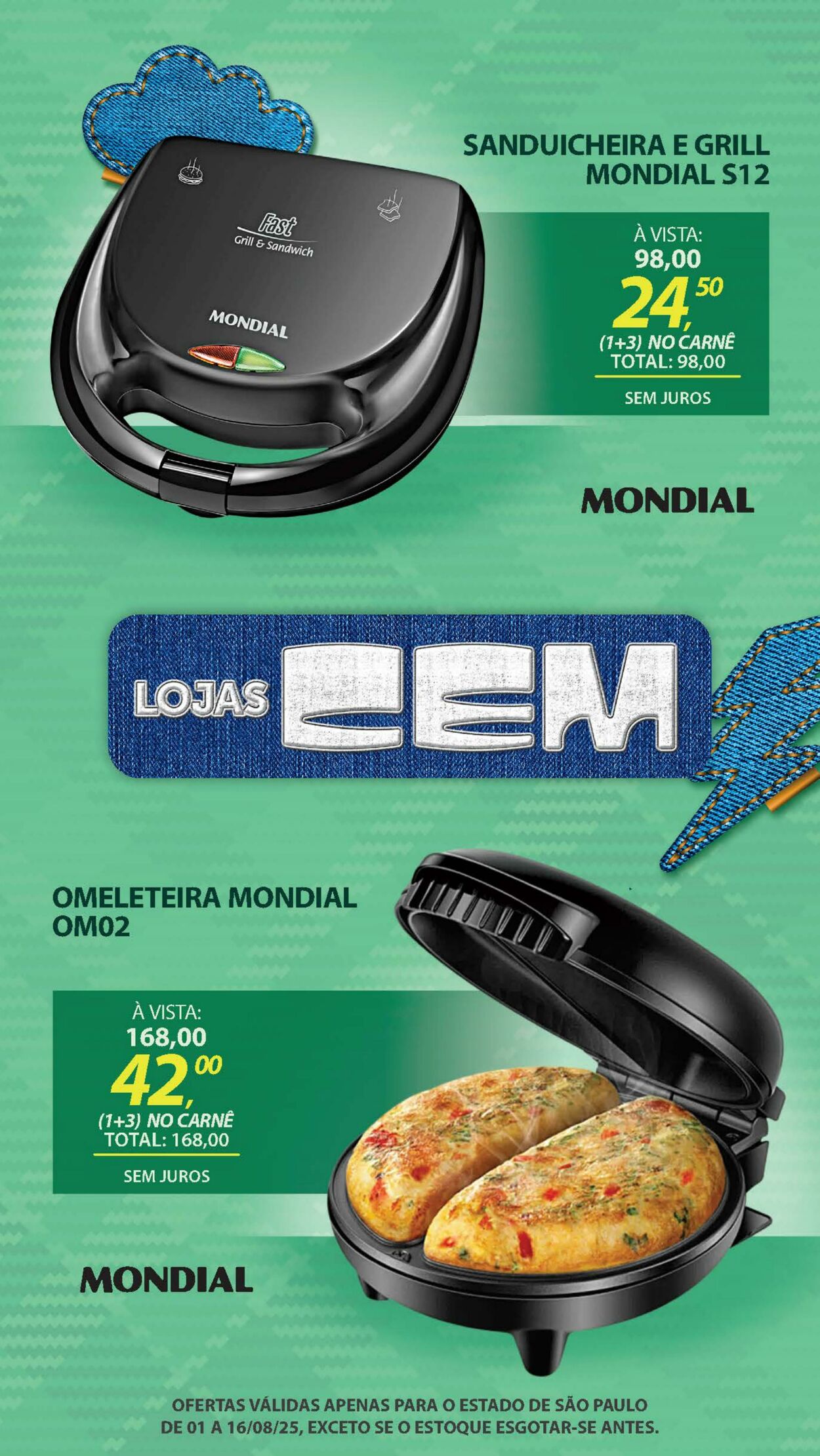 Folheto Lojas Cem 04.08.2025 - 21.08.2025