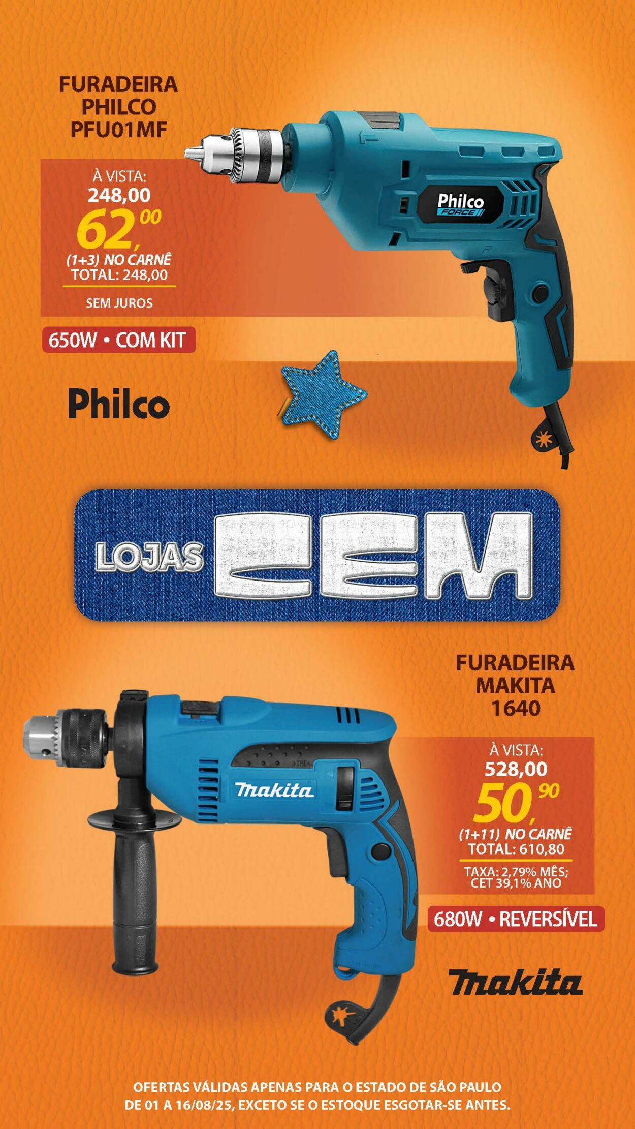 Folheto Lojas Cem 04.08.2025 - 21.08.2025