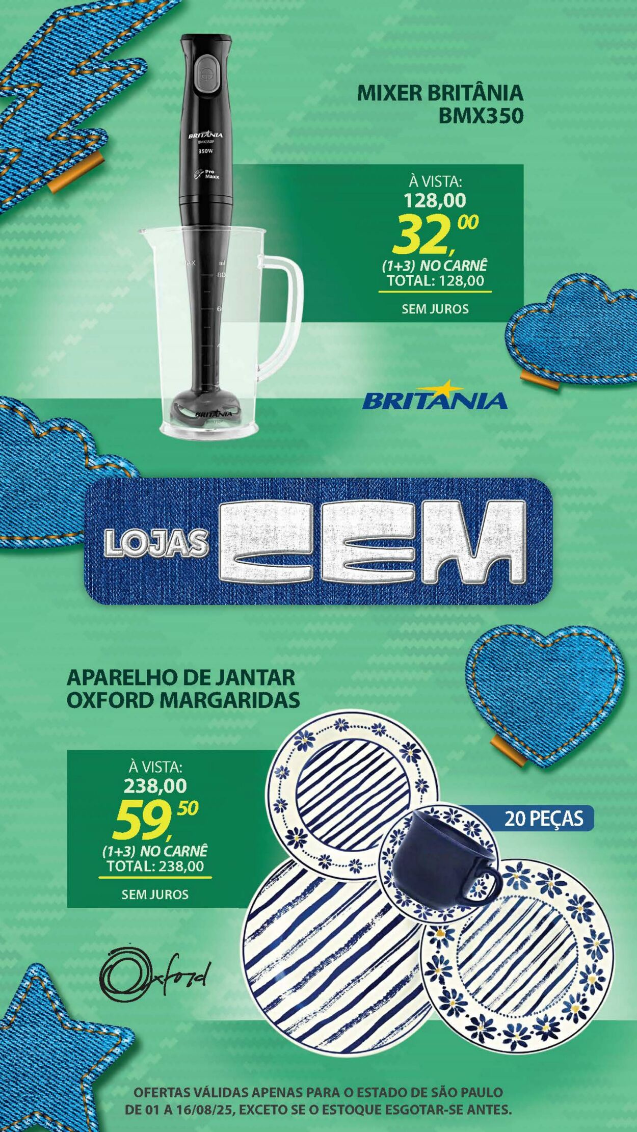 Folheto Lojas Cem 04.08.2025 - 21.08.2025