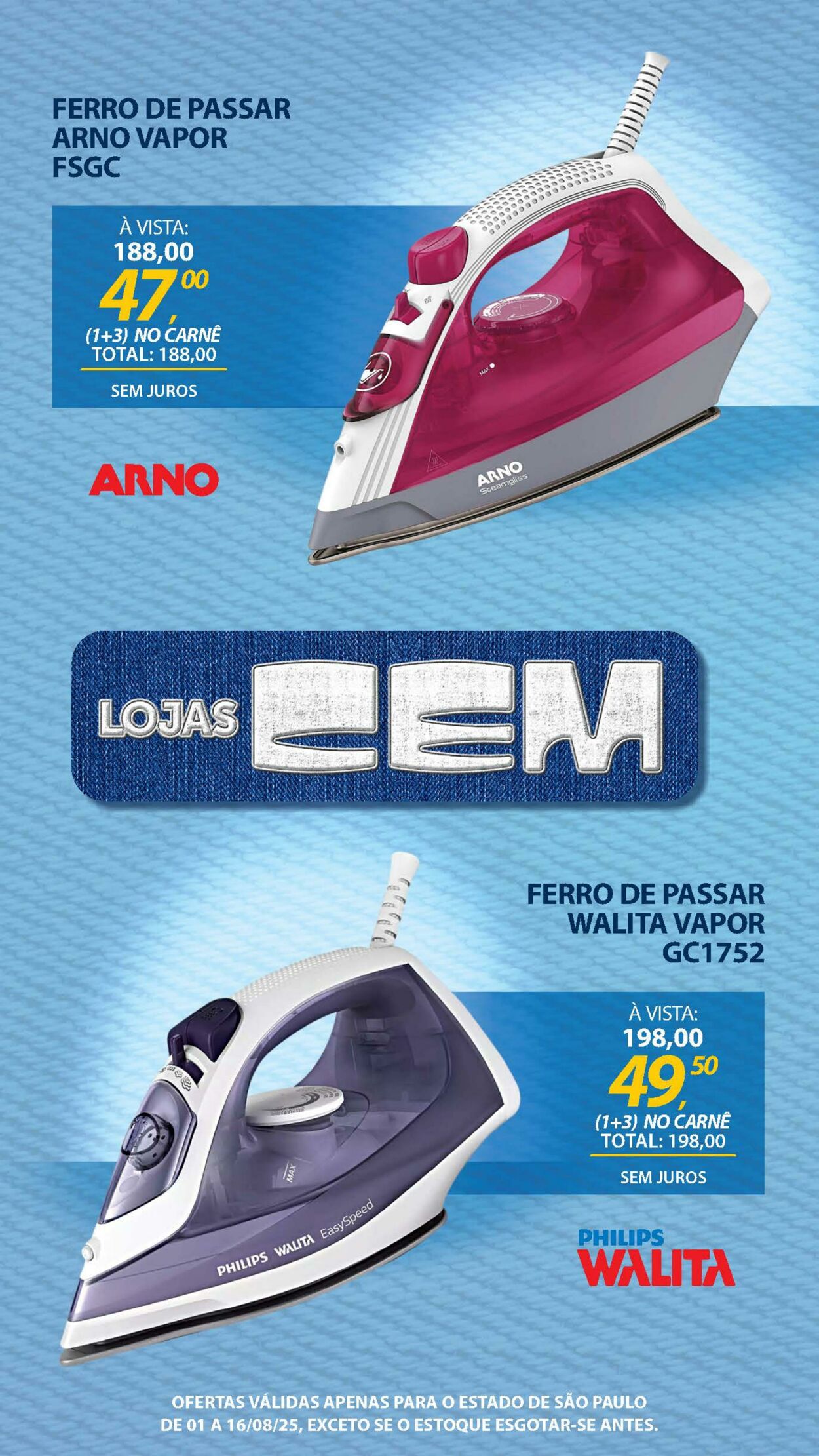 Folheto Lojas Cem 04.08.2025 - 21.08.2025