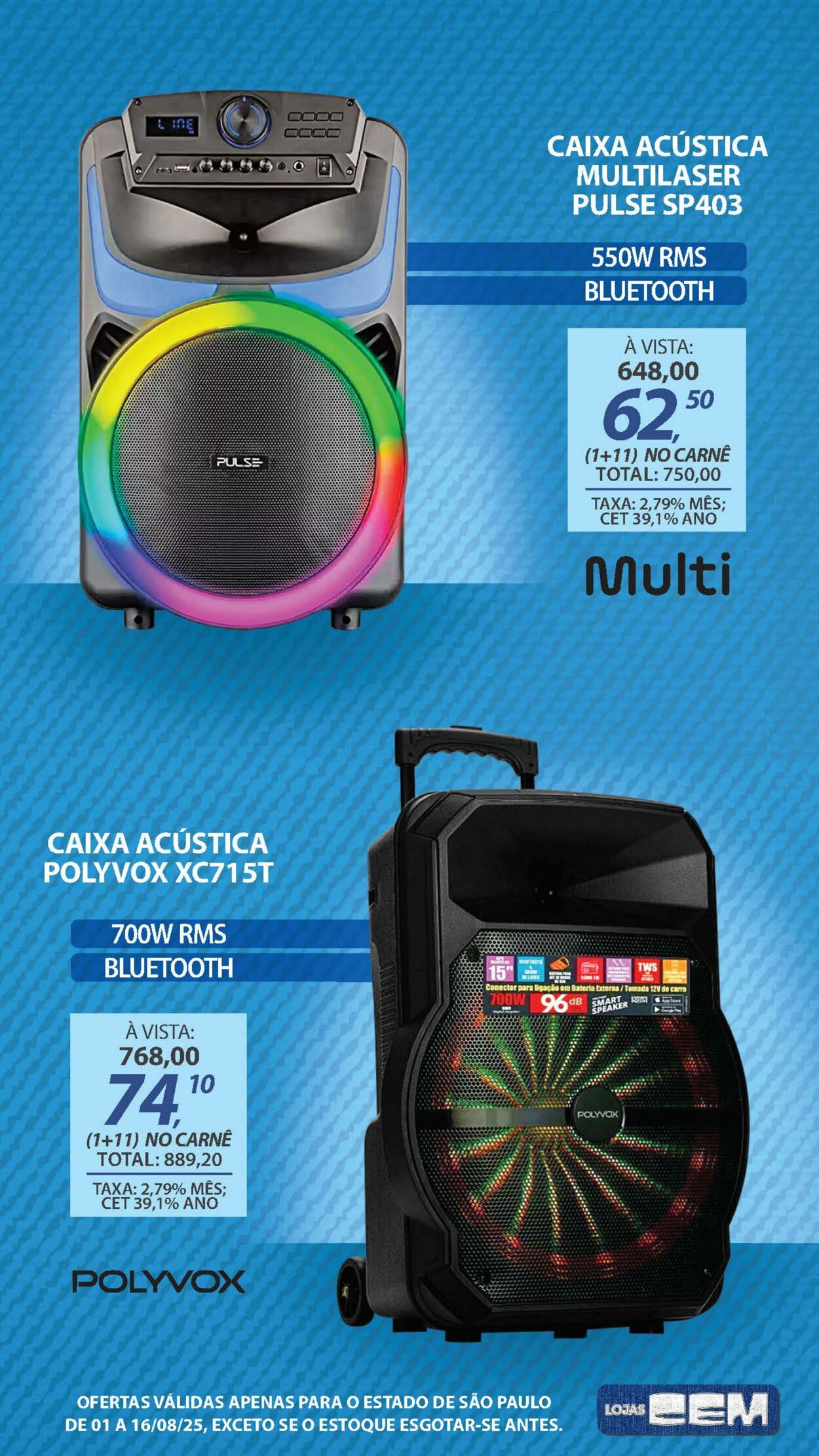 Folheto Lojas Cem 04.08.2025 - 21.08.2025