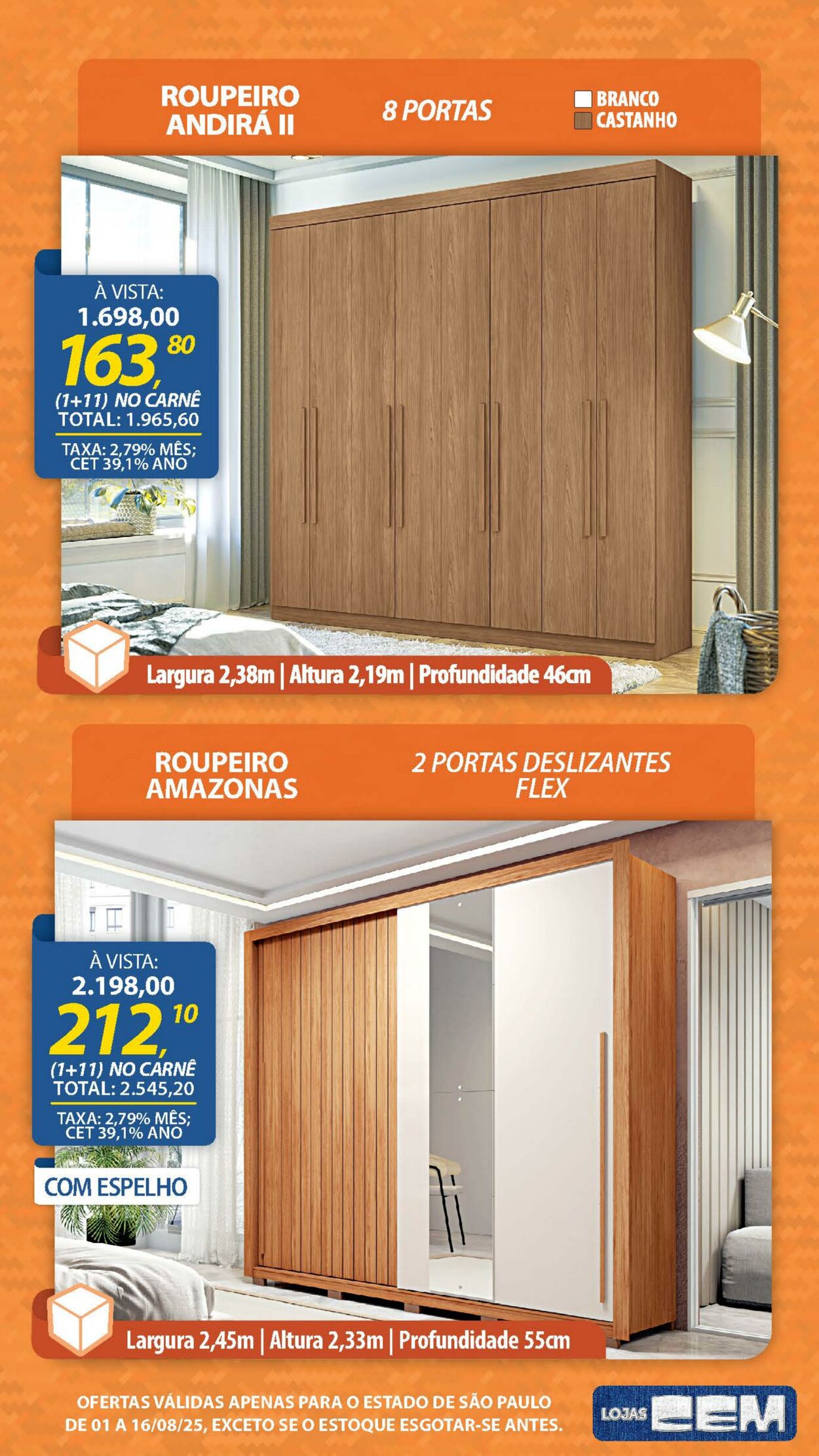 Folheto Lojas Cem 04.08.2025 - 21.08.2025