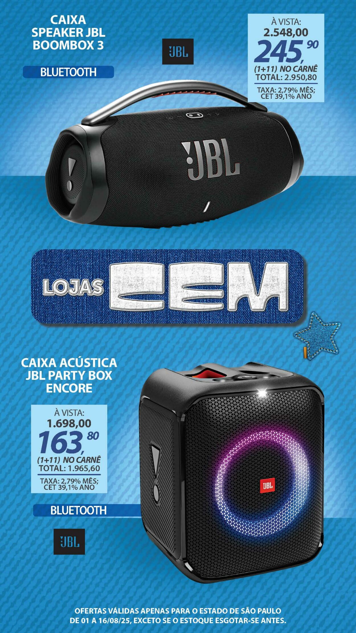 Folheto Lojas Cem 04.08.2025 - 21.08.2025