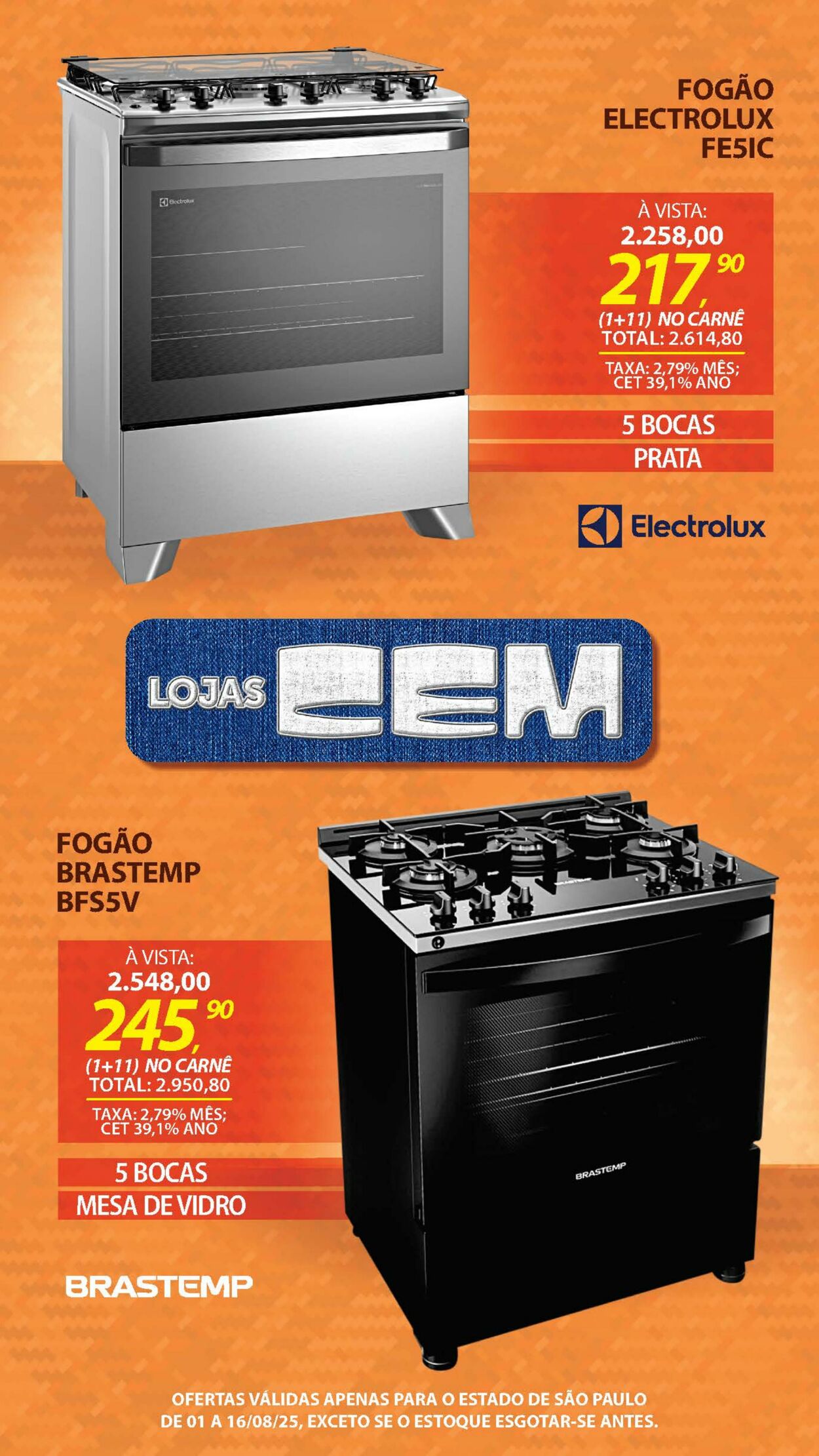 Folheto Lojas Cem 04.08.2025 - 21.08.2025