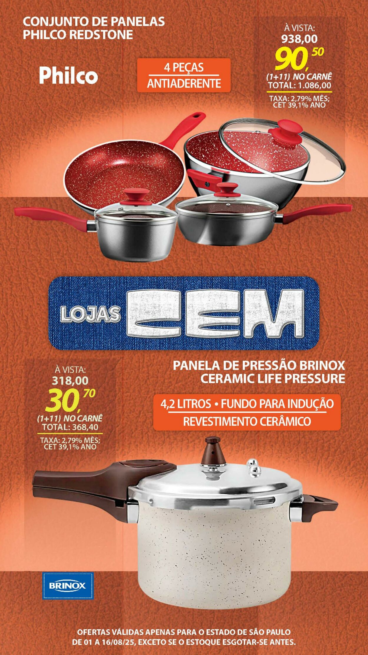 Folheto Lojas Cem 04.08.2025 - 21.08.2025