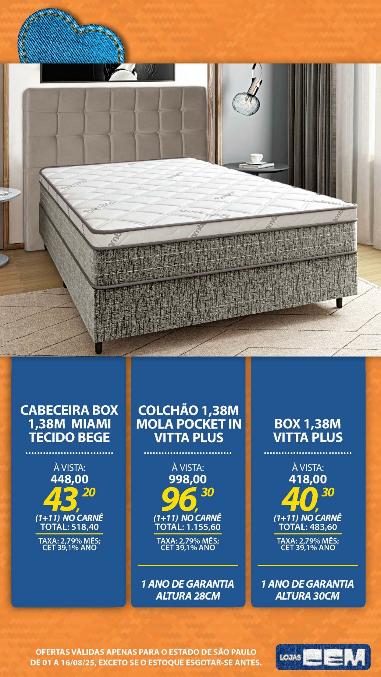 Folheto Lojas Cem 04.08.2025 - 21.08.2025
