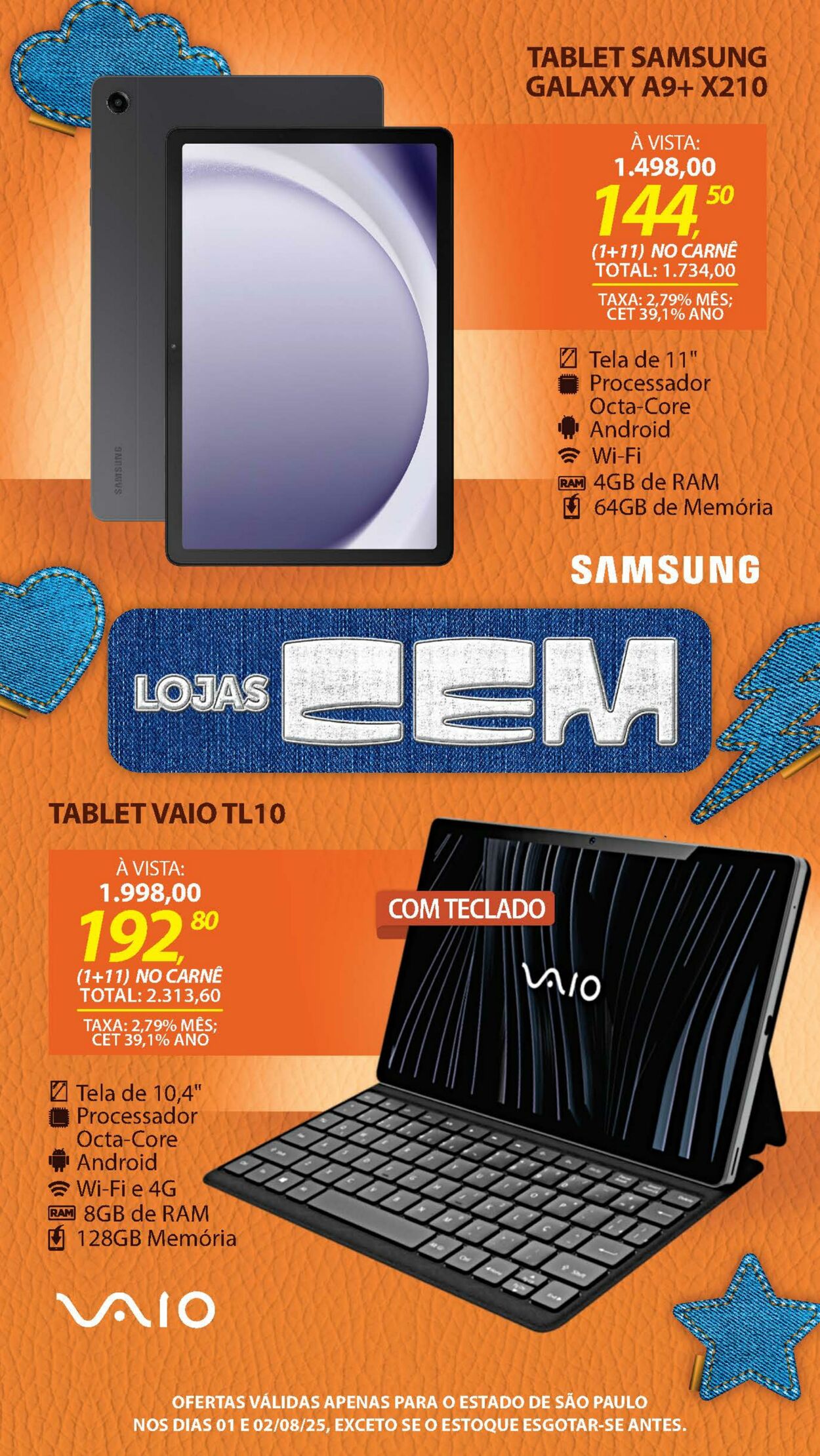Folheto Lojas Cem 04.08.2025 - 21.08.2025