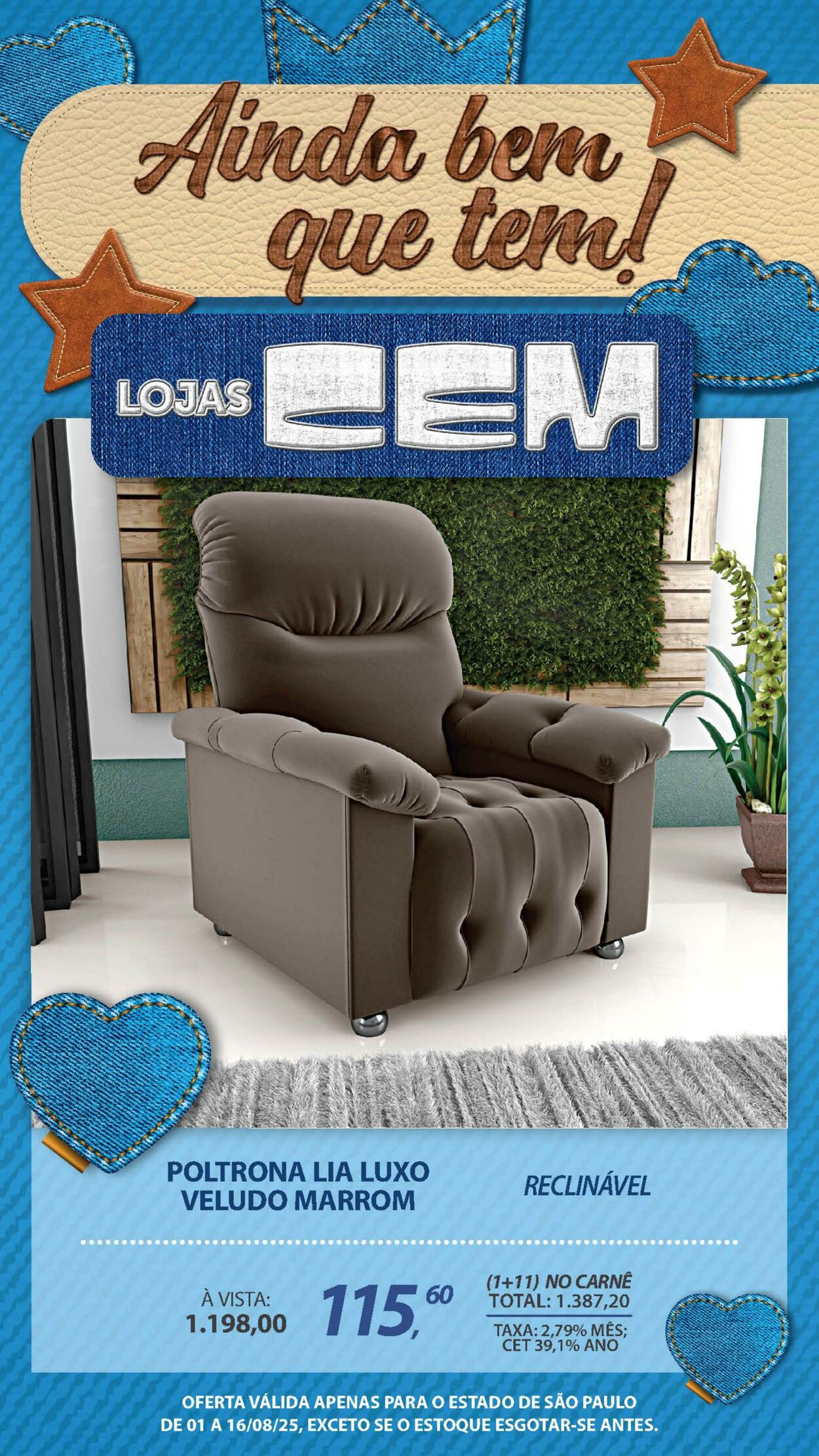 Folheto Lojas Cem 04.08.2025 - 21.08.2025