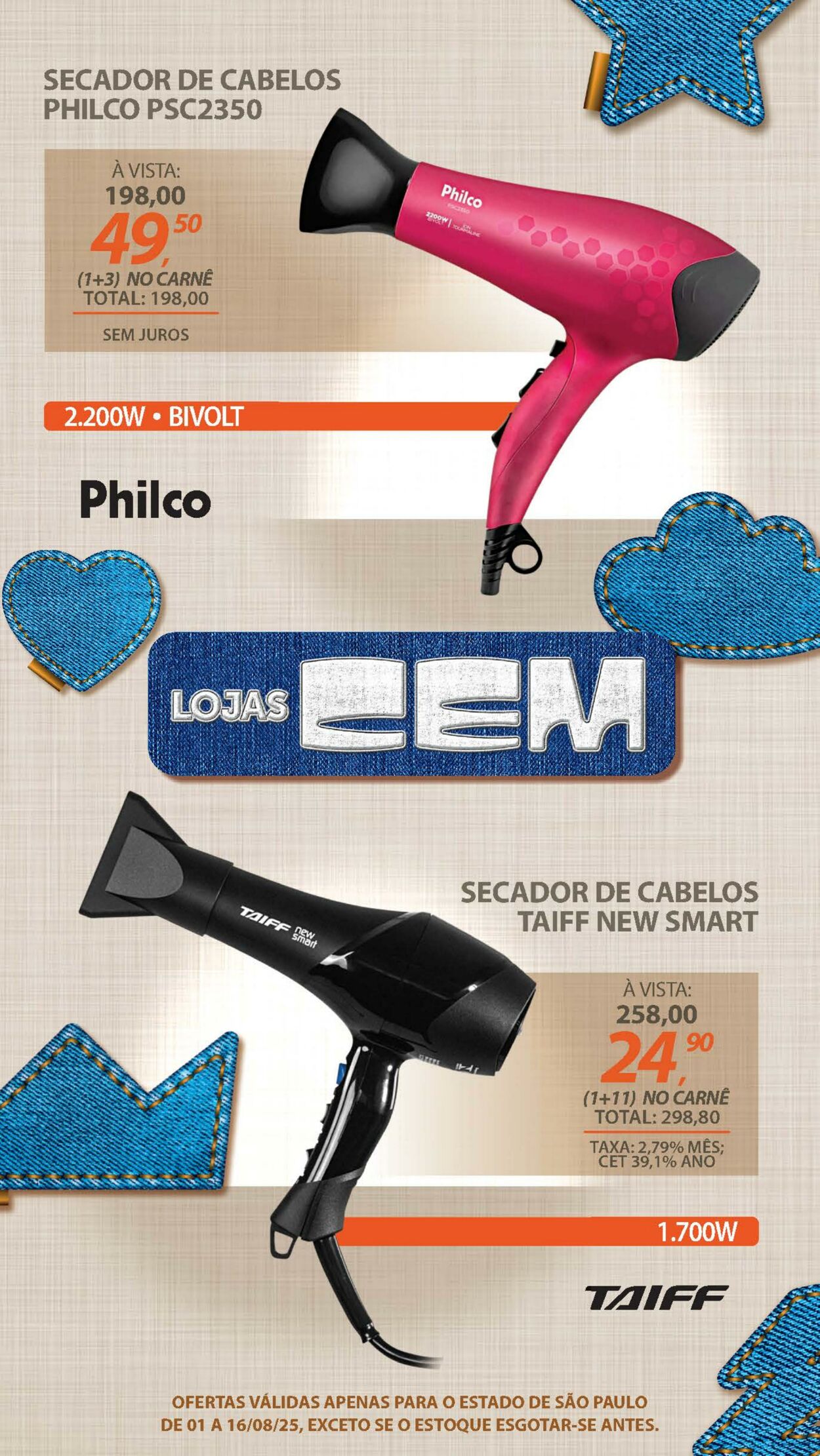 Folheto Lojas Cem 04.08.2025 - 21.08.2025