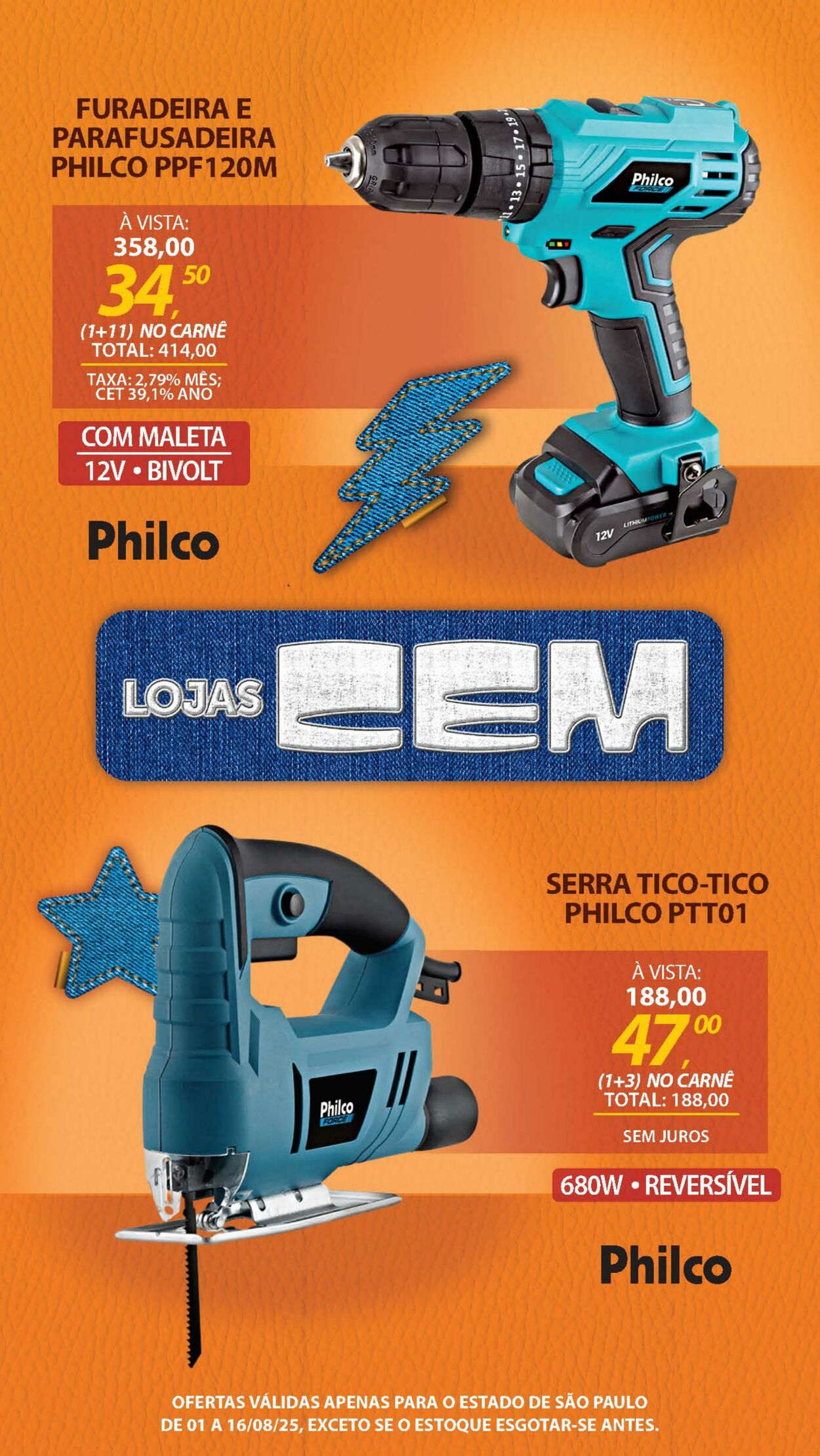 Folheto Lojas Cem 04.08.2025 - 21.08.2025
