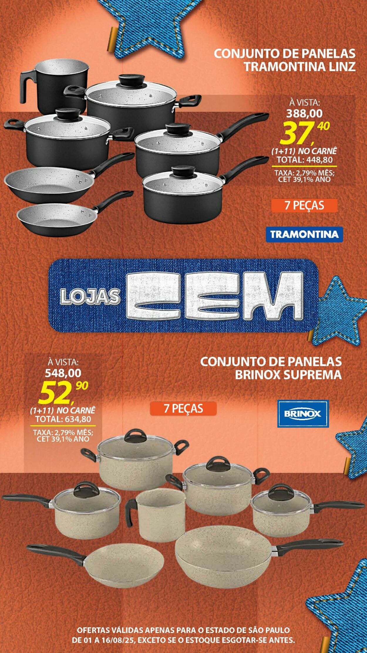 Folheto Lojas Cem 04.08.2025 - 21.08.2025