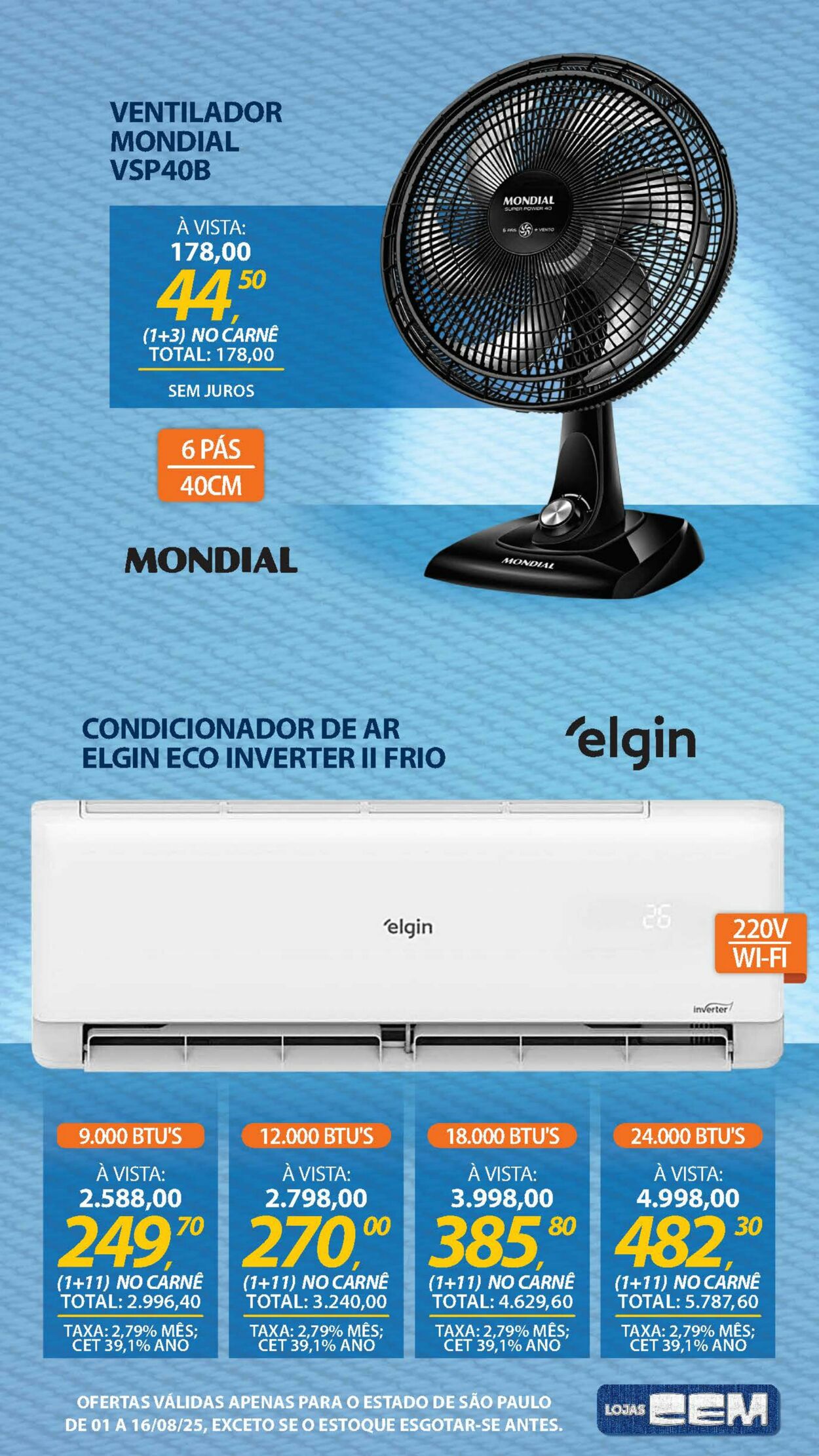 Folheto Lojas Cem 04.08.2025 - 21.08.2025