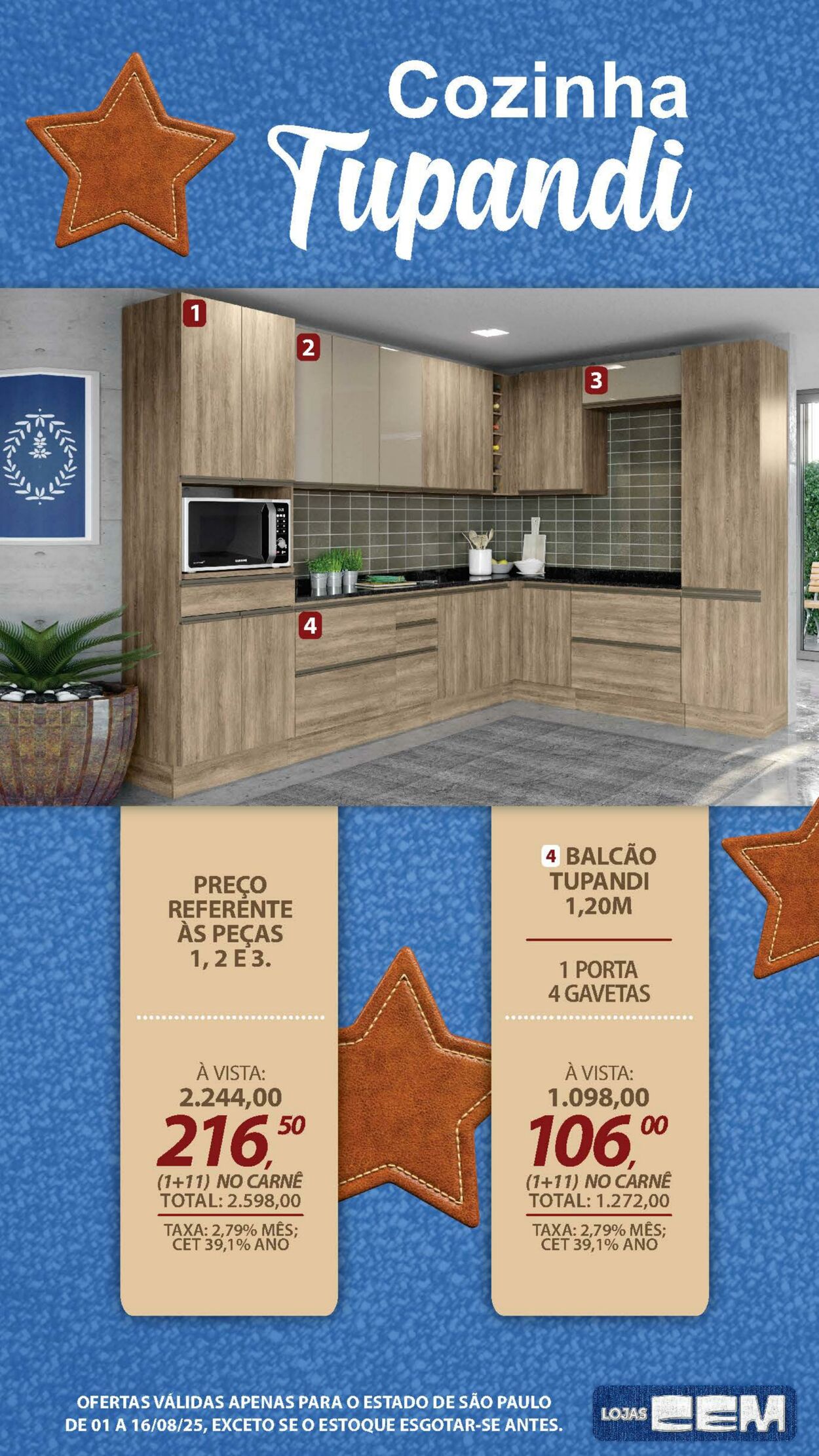 Folheto Lojas Cem 04.08.2025 - 21.08.2025