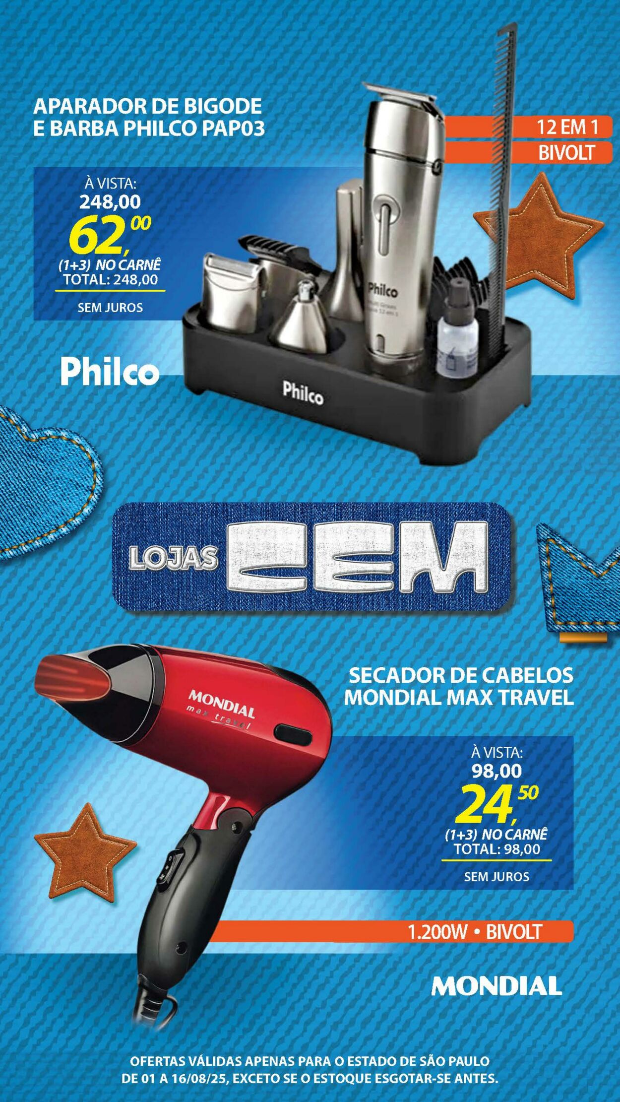 Folheto Lojas Cem 04.08.2025 - 21.08.2025