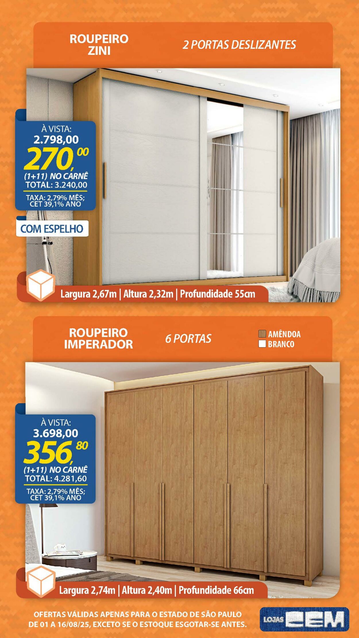 Folheto Lojas Cem 04.08.2025 - 21.08.2025