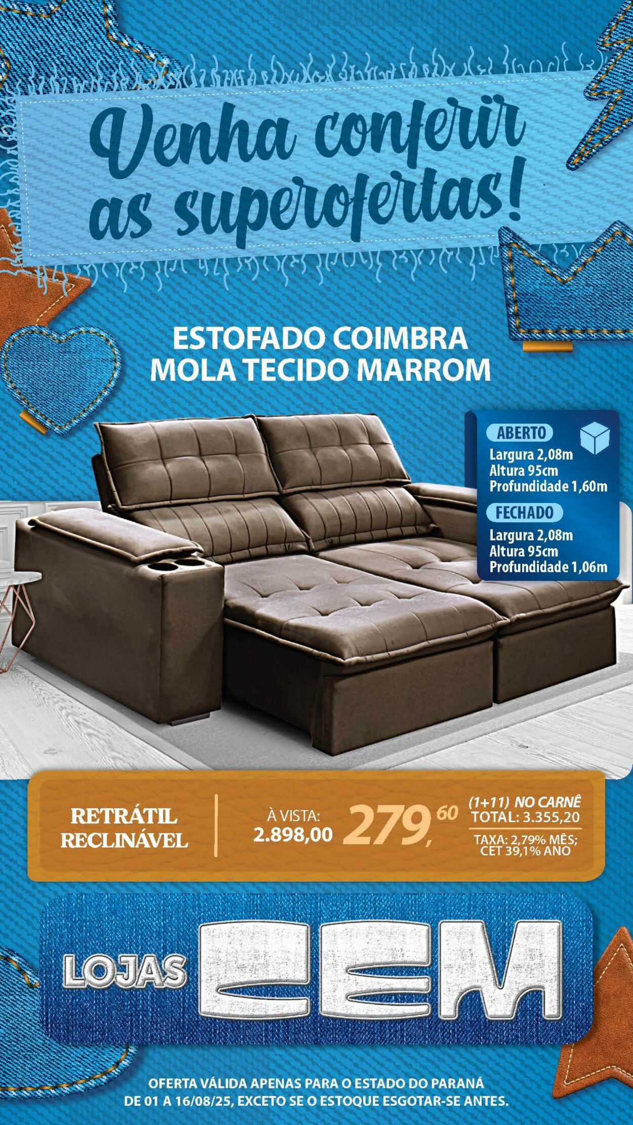 Folheto Lojas Cem 04.08.2025 - 21.08.2025