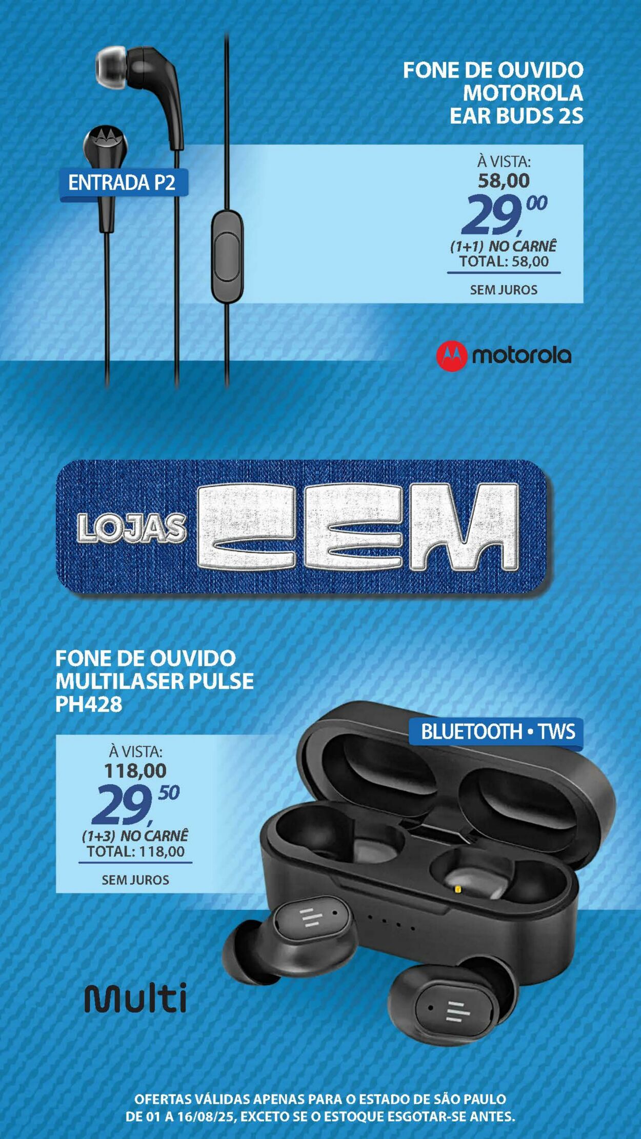 Folheto Lojas Cem 04.08.2025 - 21.08.2025