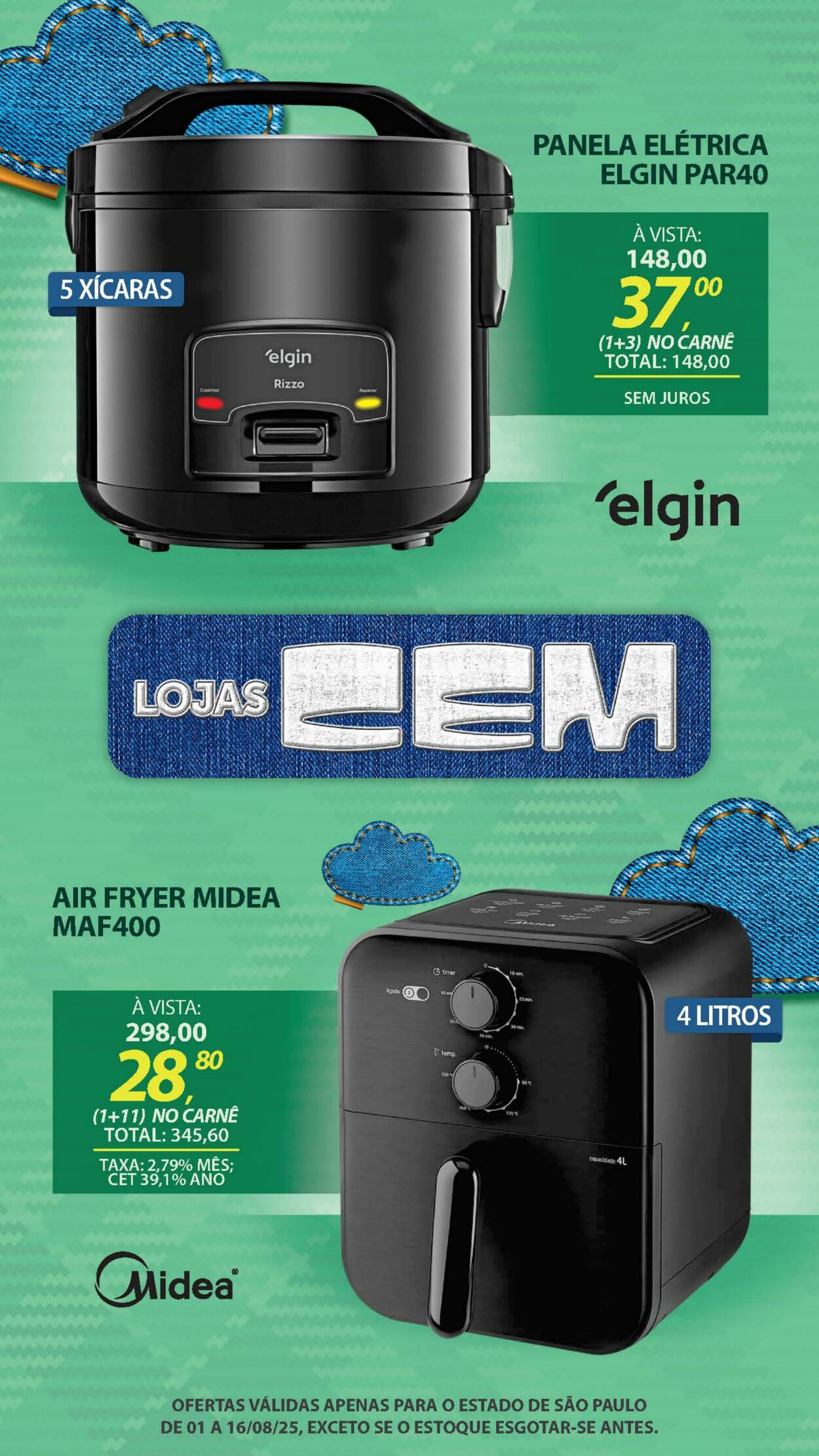 Folheto Lojas Cem 04.08.2025 - 21.08.2025