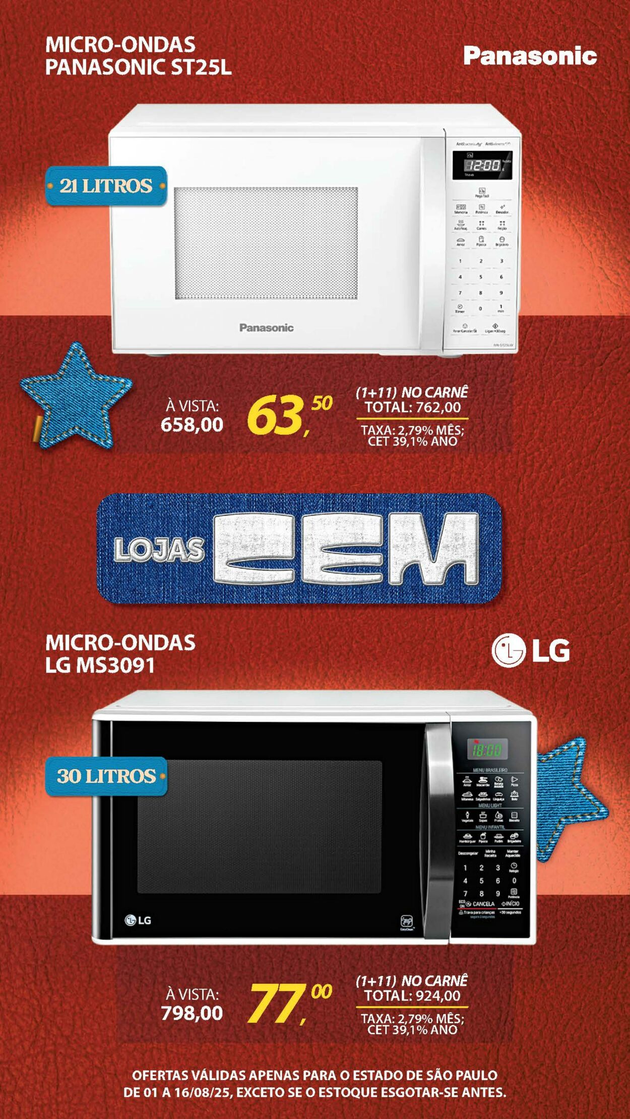 Folheto Lojas Cem 04.08.2025 - 21.08.2025
