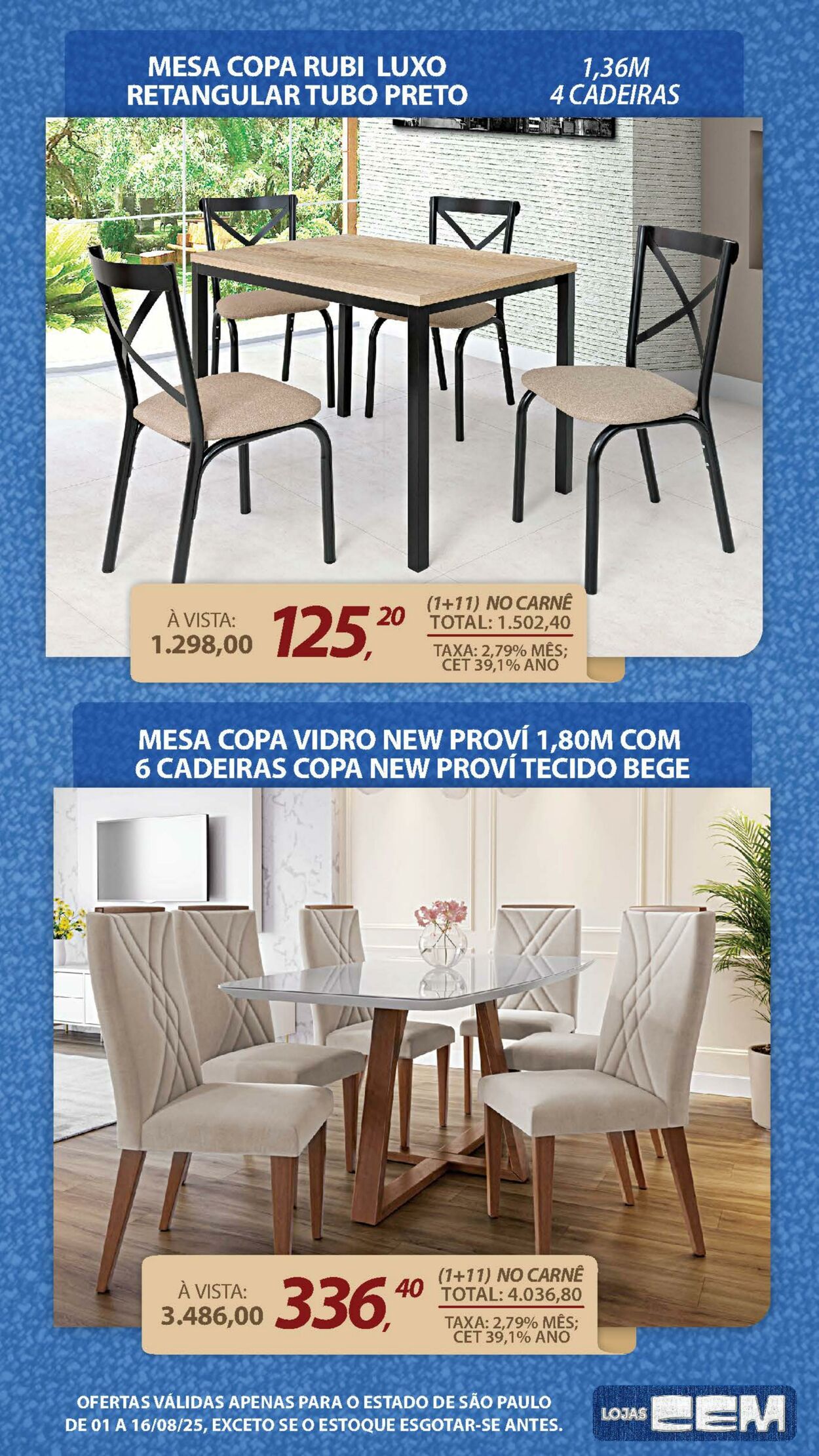 Folheto Lojas Cem 04.08.2025 - 21.08.2025