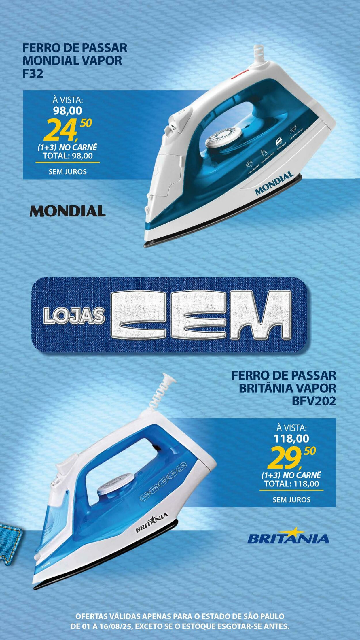 Folheto Lojas Cem 04.08.2025 - 21.08.2025