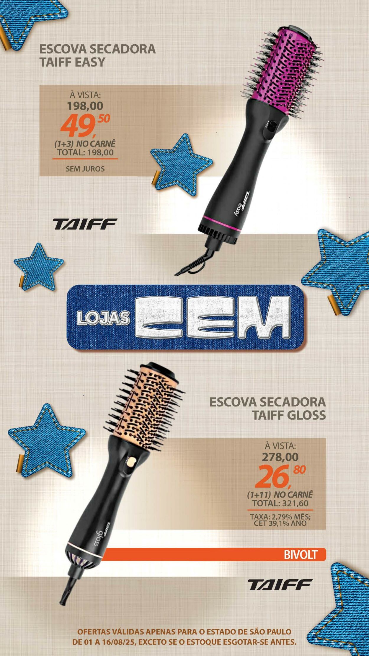 Folheto Lojas Cem 04.08.2025 - 21.08.2025