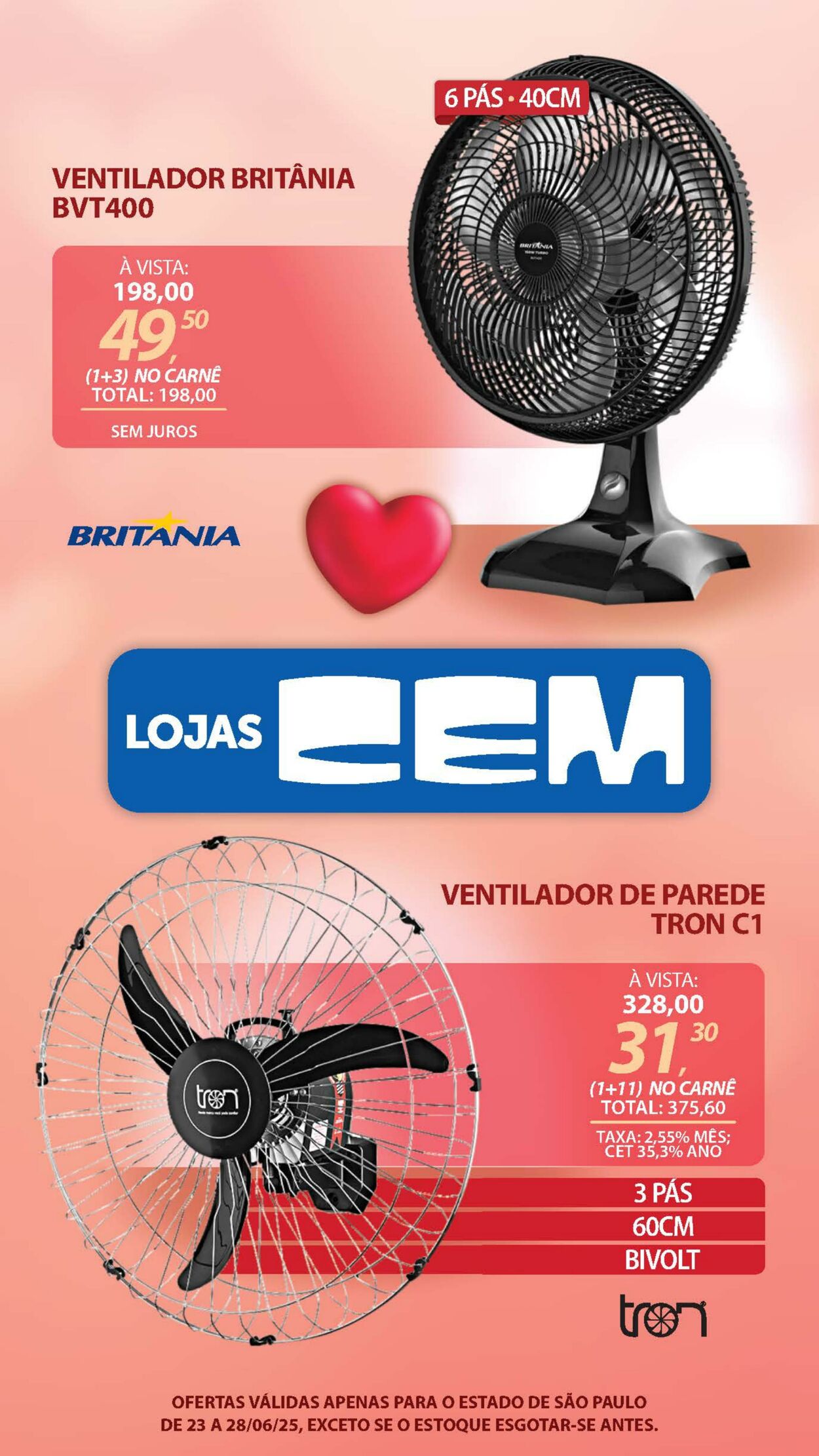 Folheto Lojas Cem 23.06.2025 - 01.07.2025