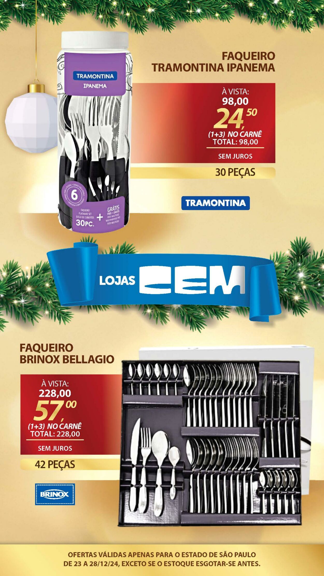 Folheto Lojas Cem 23.12.2024 - 05.01.2025