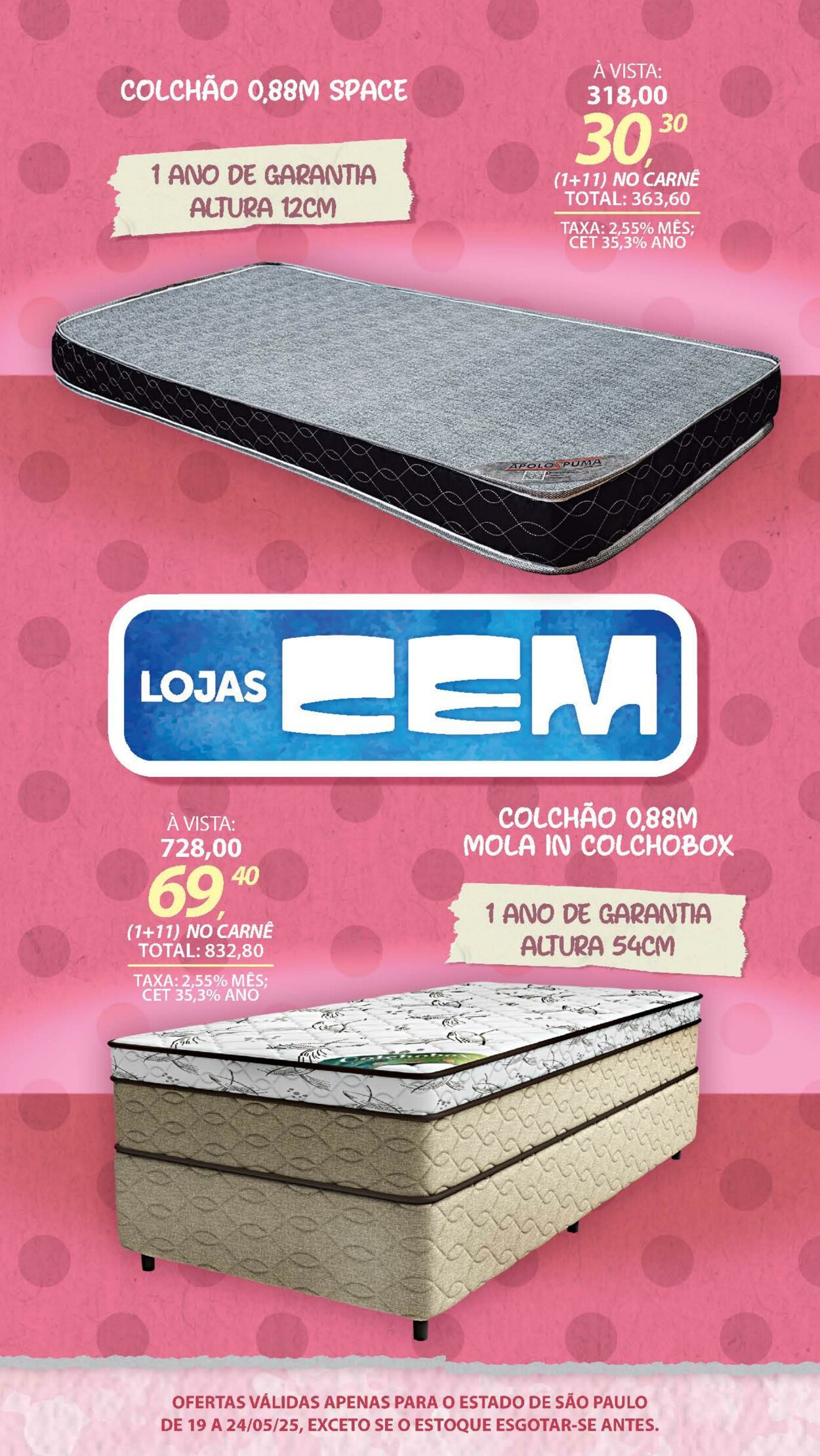 Folheto Lojas Cem 19.05.2025 - 03.06.2025