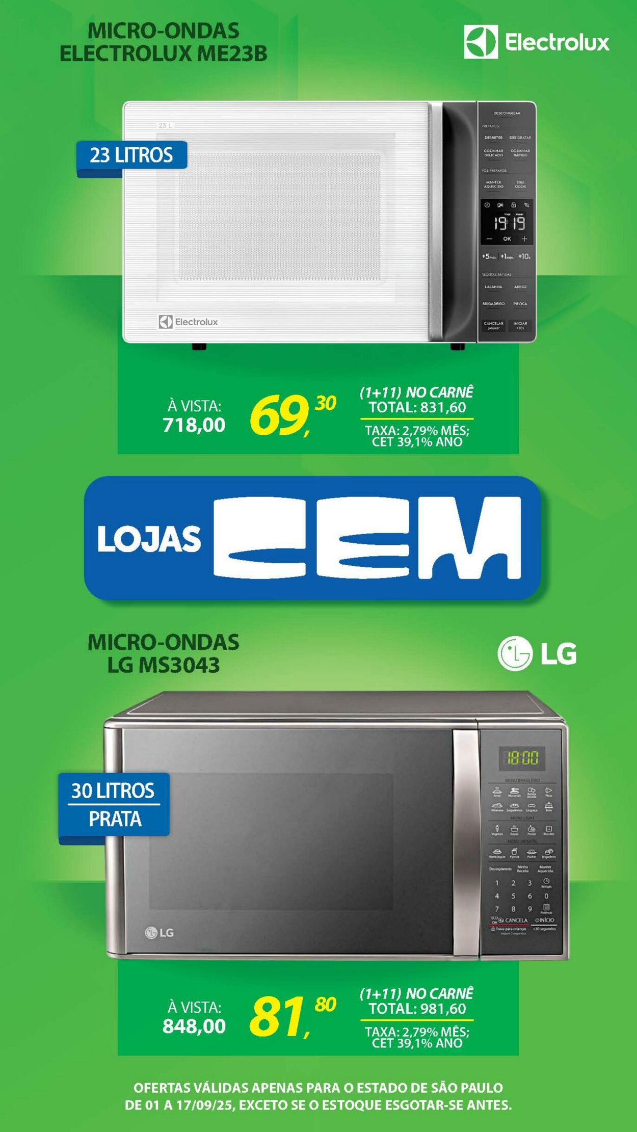 Folheto Lojas Cem 04.09.2025 - 25.09.2025
