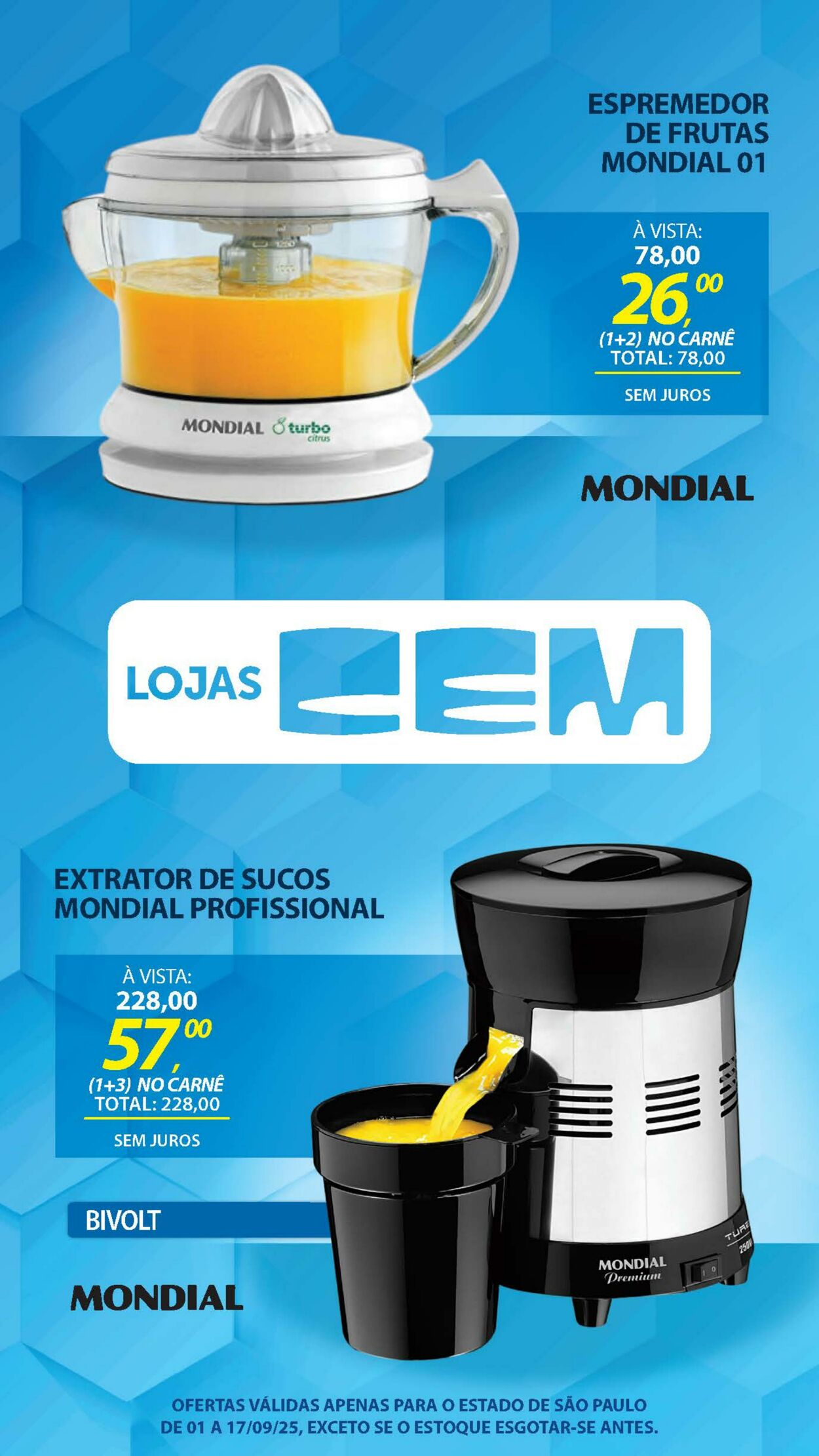 Folheto Lojas Cem 04.09.2025 - 25.09.2025